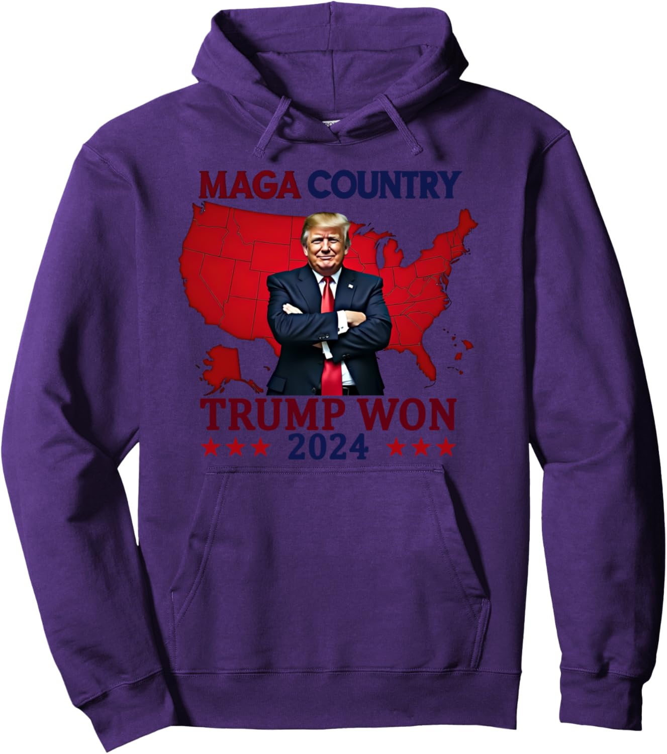 Maga Country Trump Won 2024 Election President 47th Pullover Hoodie