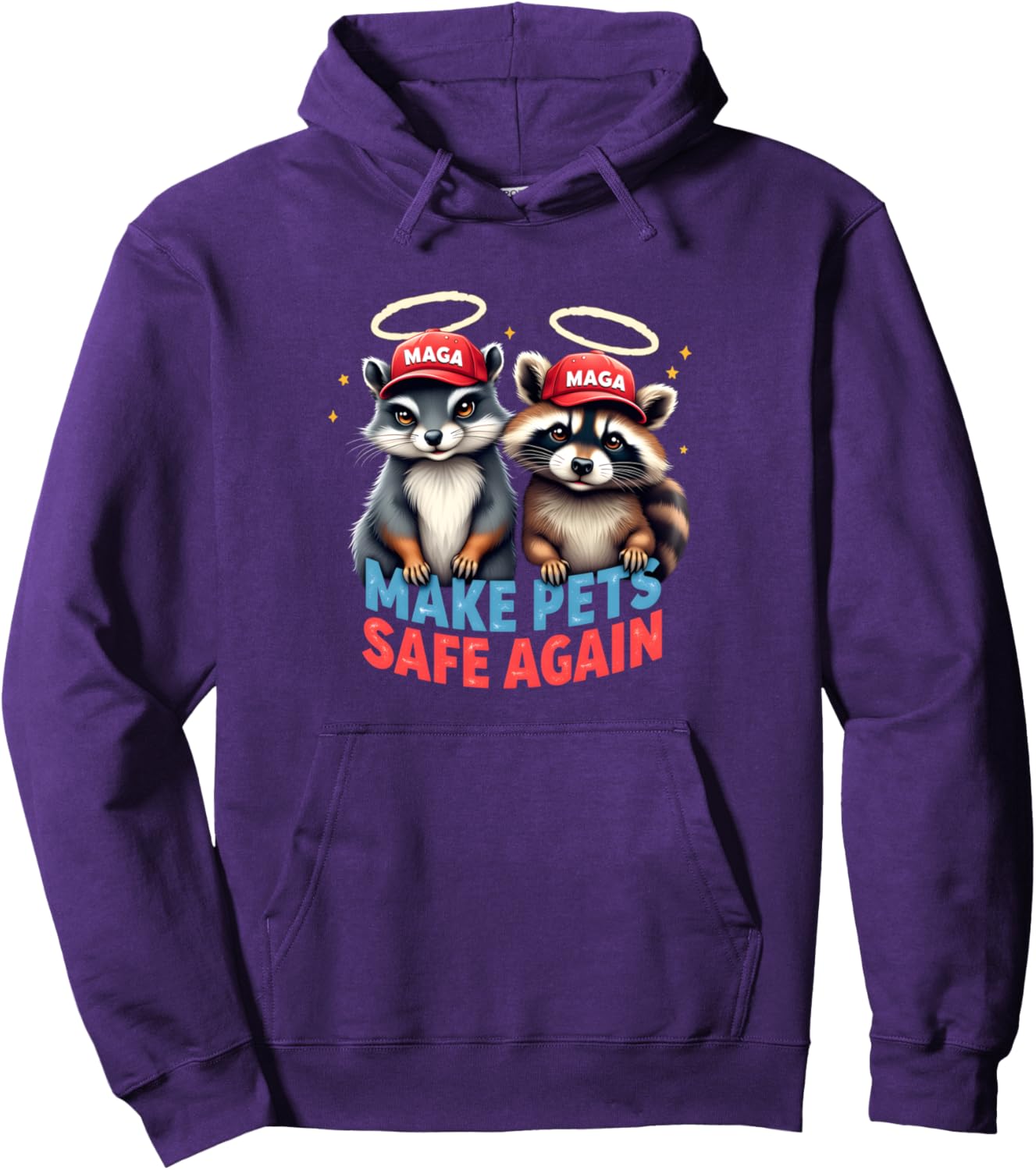 Make Pets P Nut The Squirrel & Fred The Raccoon Safe Again Pullover Hoodie