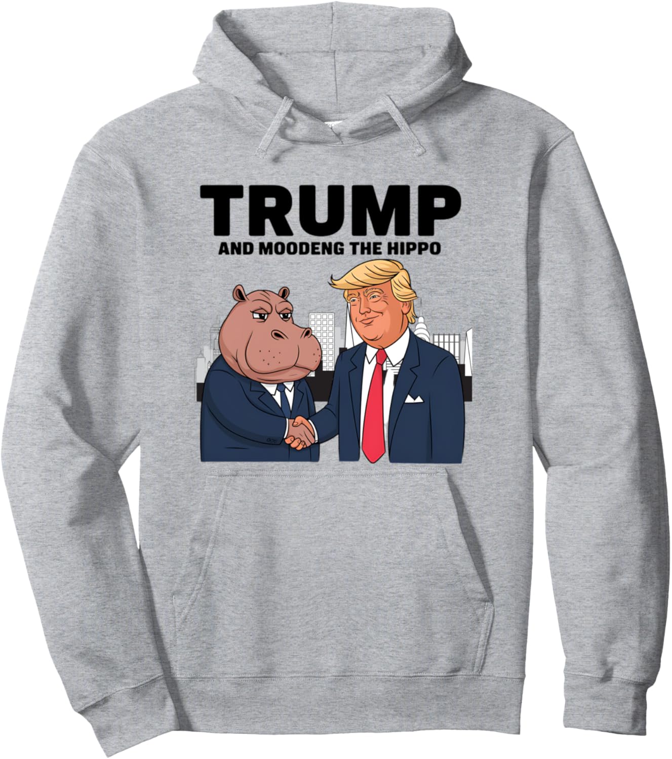 Moo Deng 24 Trump and His Hippo for the Campaign Baby Pigmy Pullover Hoodie