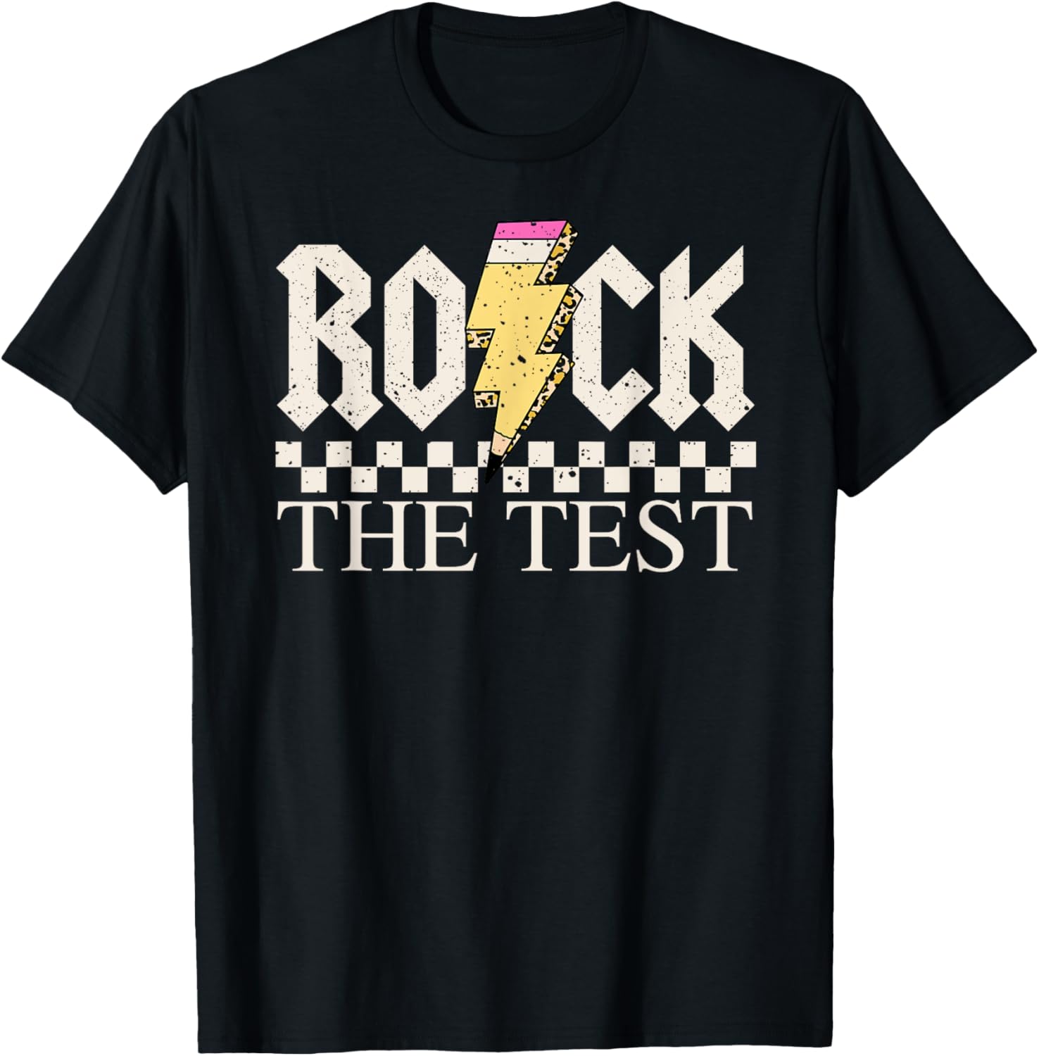 Motivational Testing Day for Teacher Student Rock The Test T-Shirt