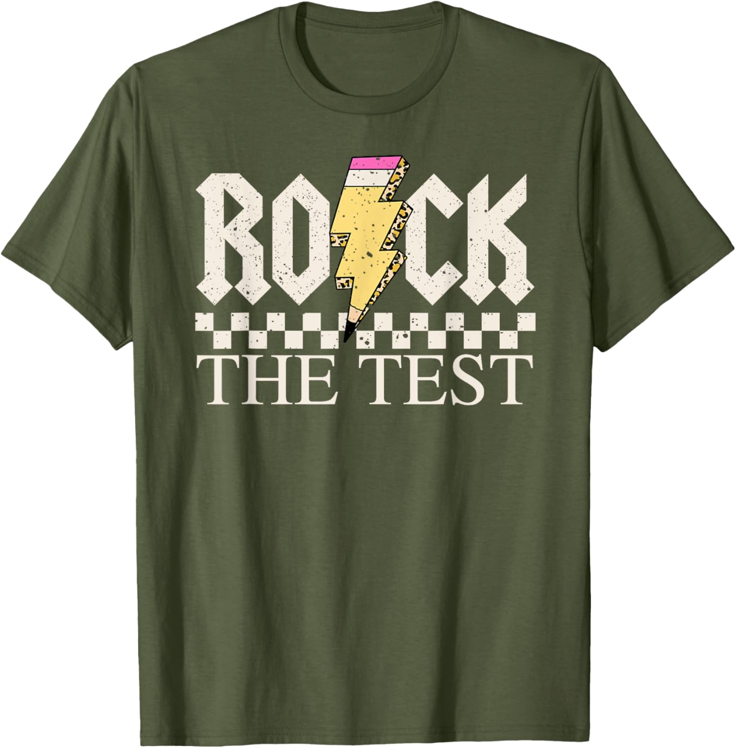 Motivational Testing Day for Teacher Student Rock The Test T-Shirt
