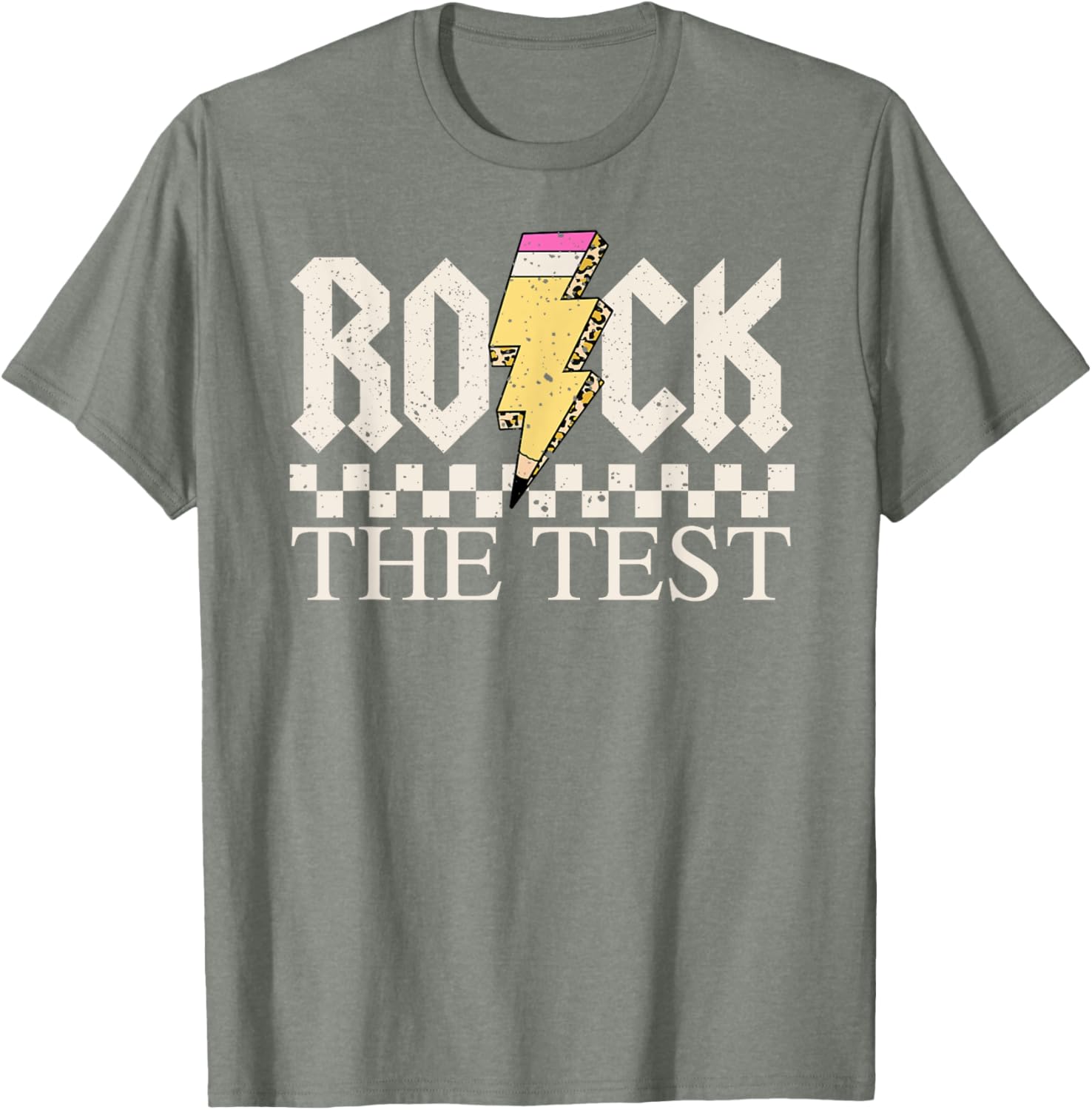 Motivational Testing Day for Teacher Student Rock The Test T-Shirt