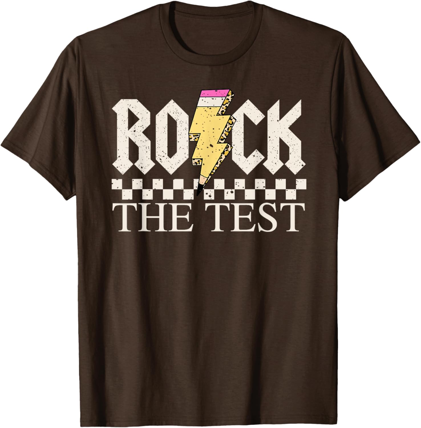 Motivational Testing Day for Teacher Student Rock The Test T-Shirt