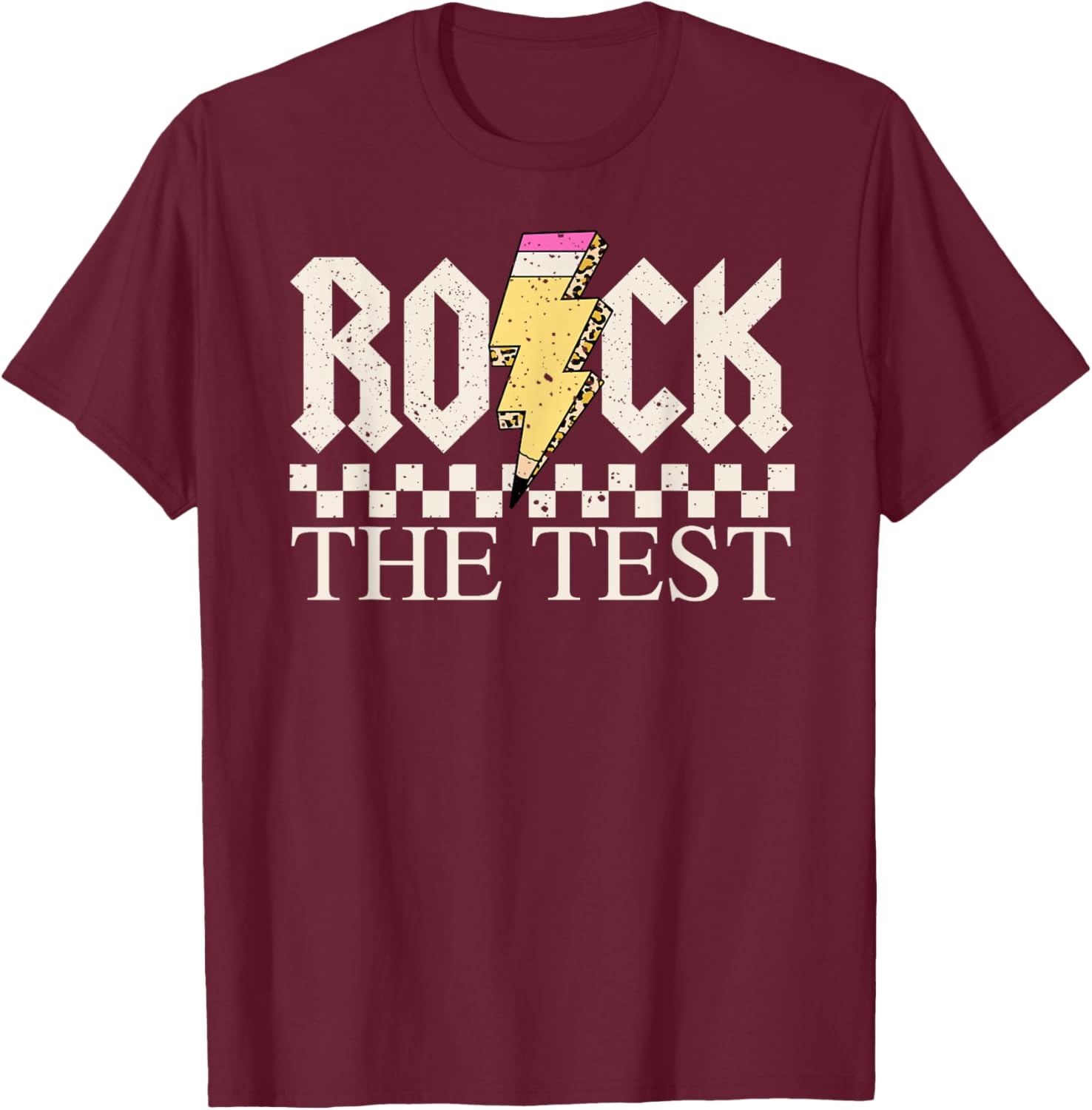 Motivational Testing Day for Teacher Student Rock The Test T-Shirt