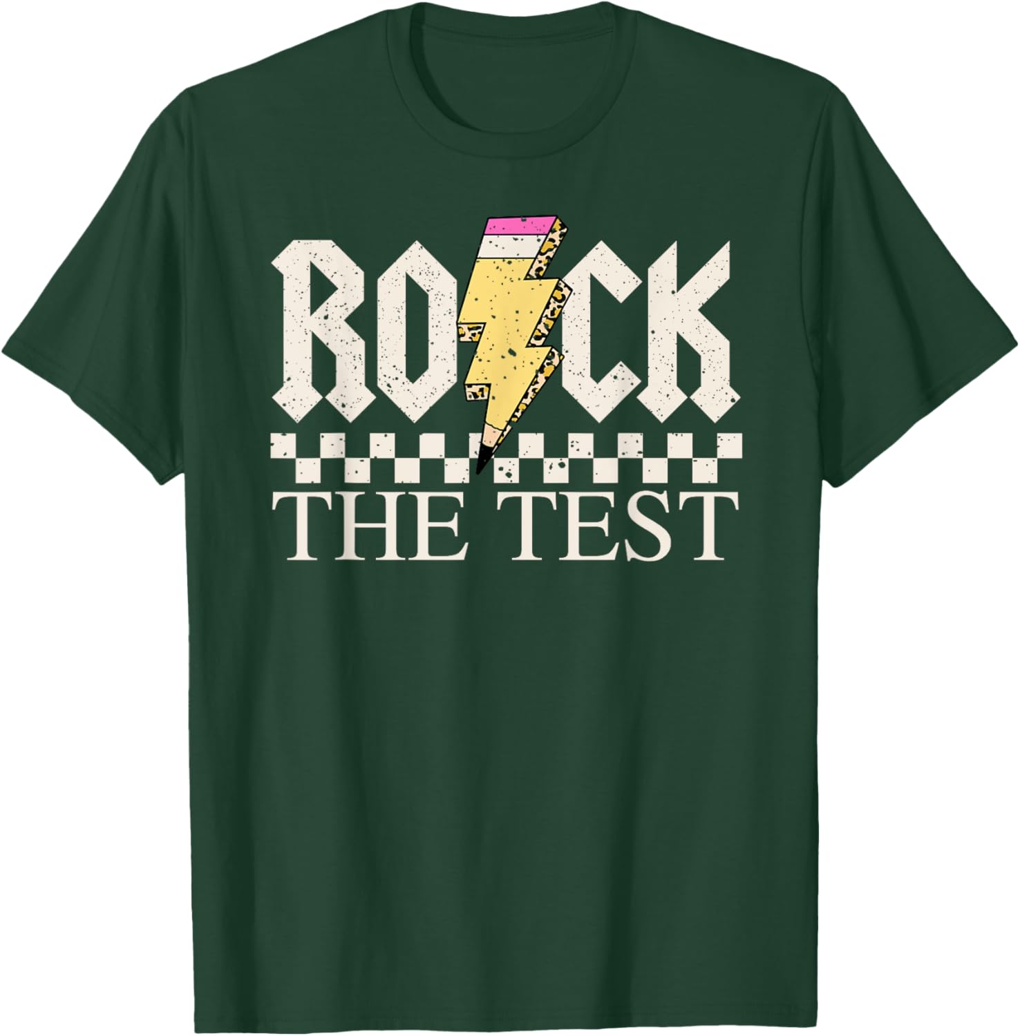 Motivational Testing Day for Teacher Student Rock The Test T-Shirt