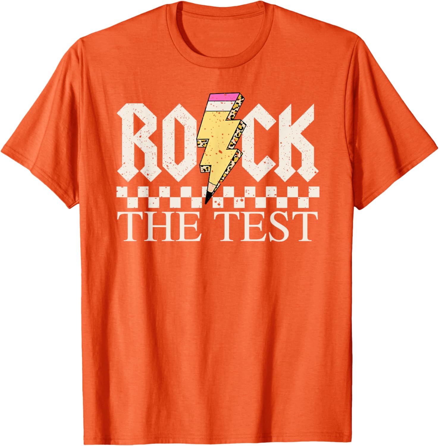 Motivational Testing Day for Teacher Student Rock The Test T-Shirt
