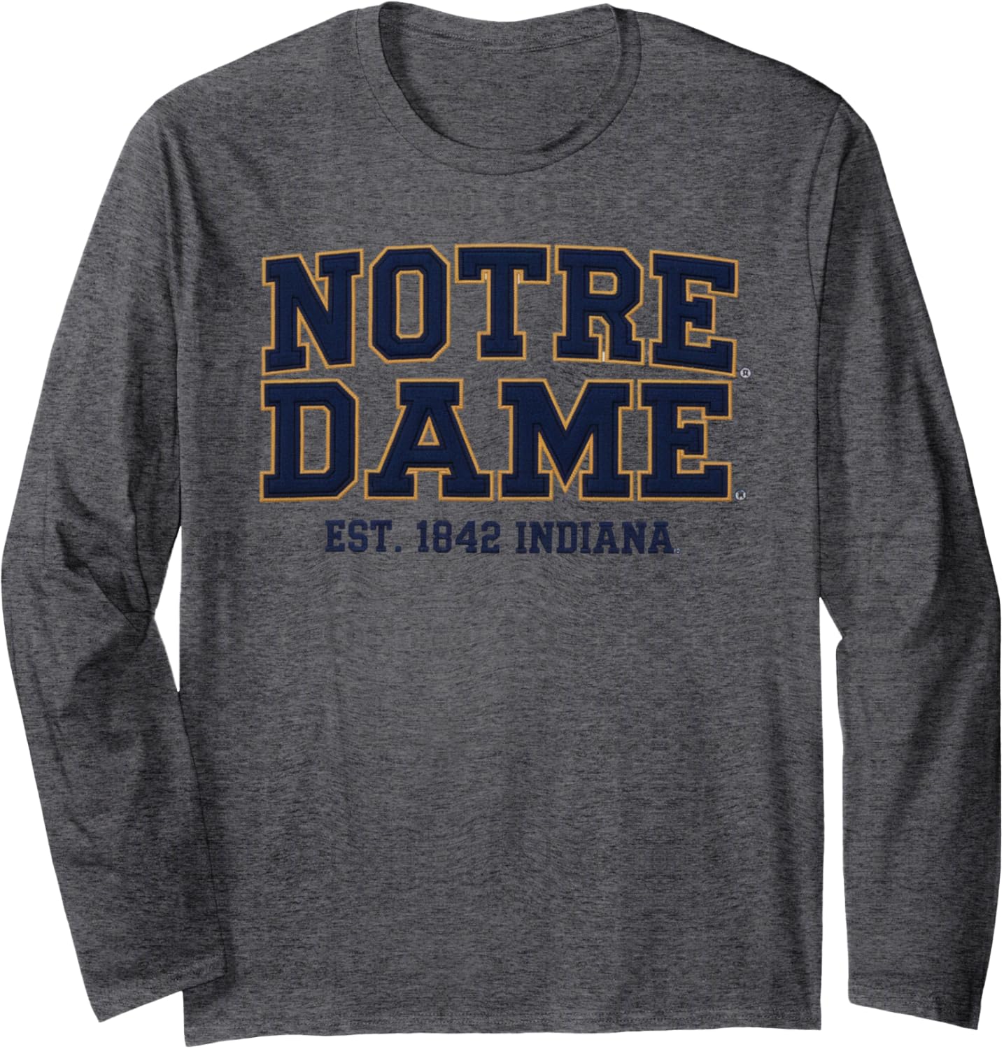 Notre Dame Indiana Est. 1842 Vintage Pride Apparel Long Sleeve T-Shirt