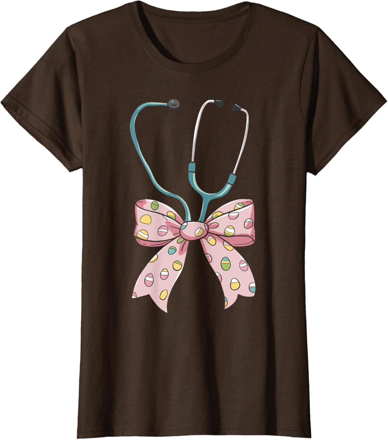 Nurse Coquette Bow Easter Bunny Eggs Ear Nursing Doctor Cute T-Shirt