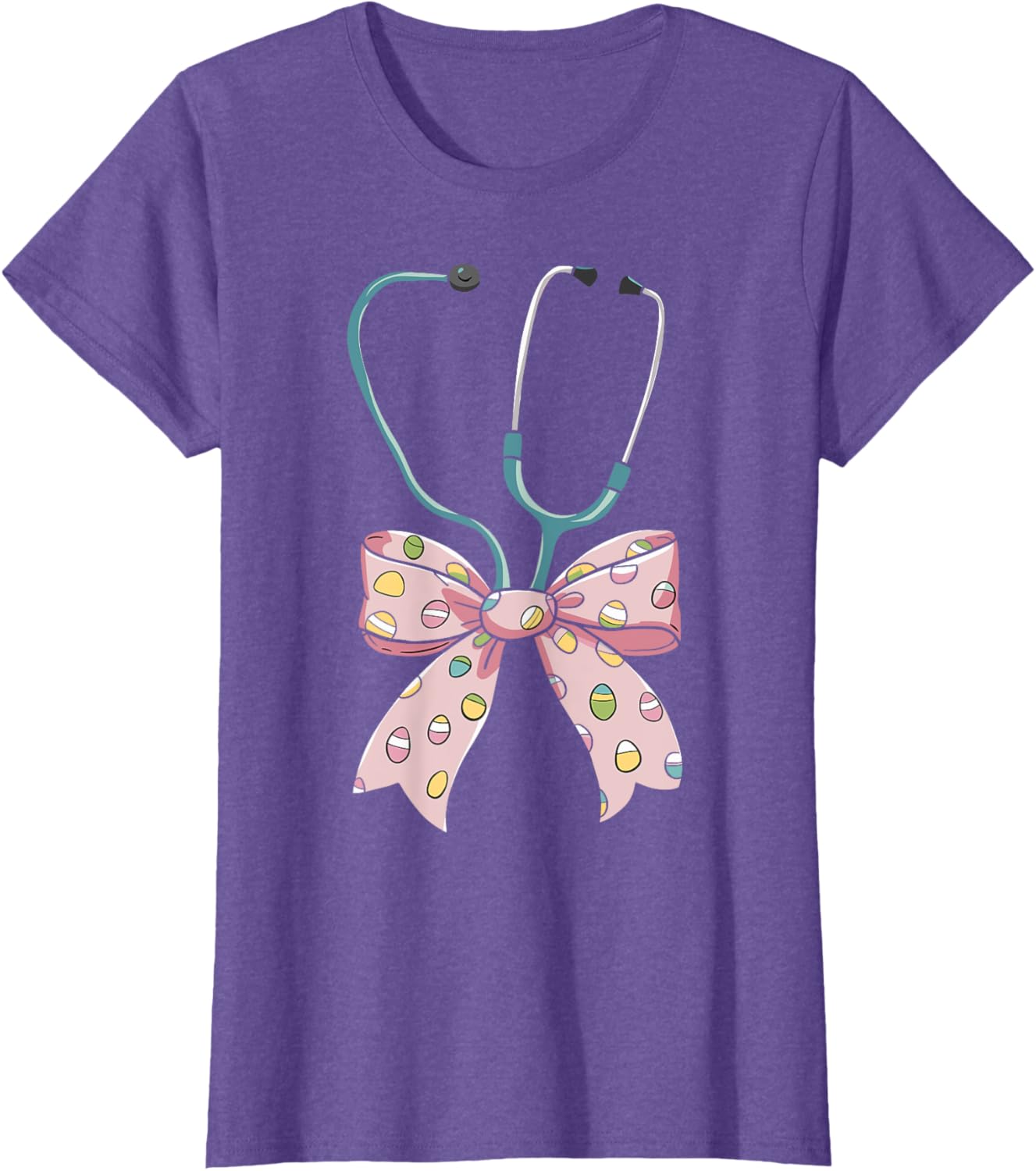 Nurse Coquette Bow Easter Bunny Eggs Ear Nursing Doctor Cute T-Shirt