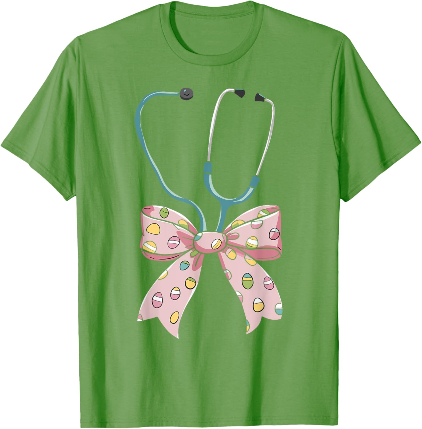 Nurse Coquette Bow Easter Bunny Eggs Ear Nursing Doctor Cute T-Shirt