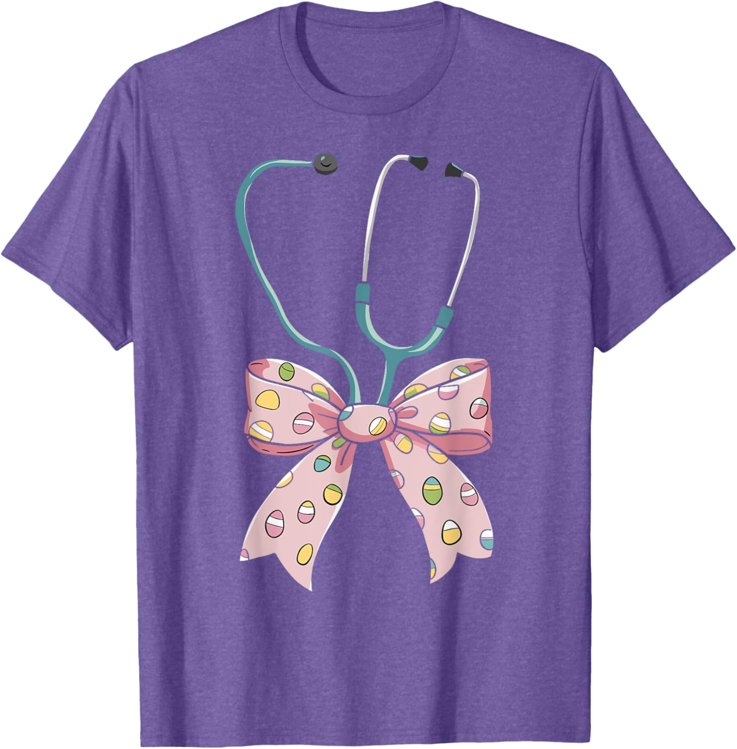 Nurse Coquette Bow Easter Bunny Eggs Ear Nursing Doctor Cute T-Shirt