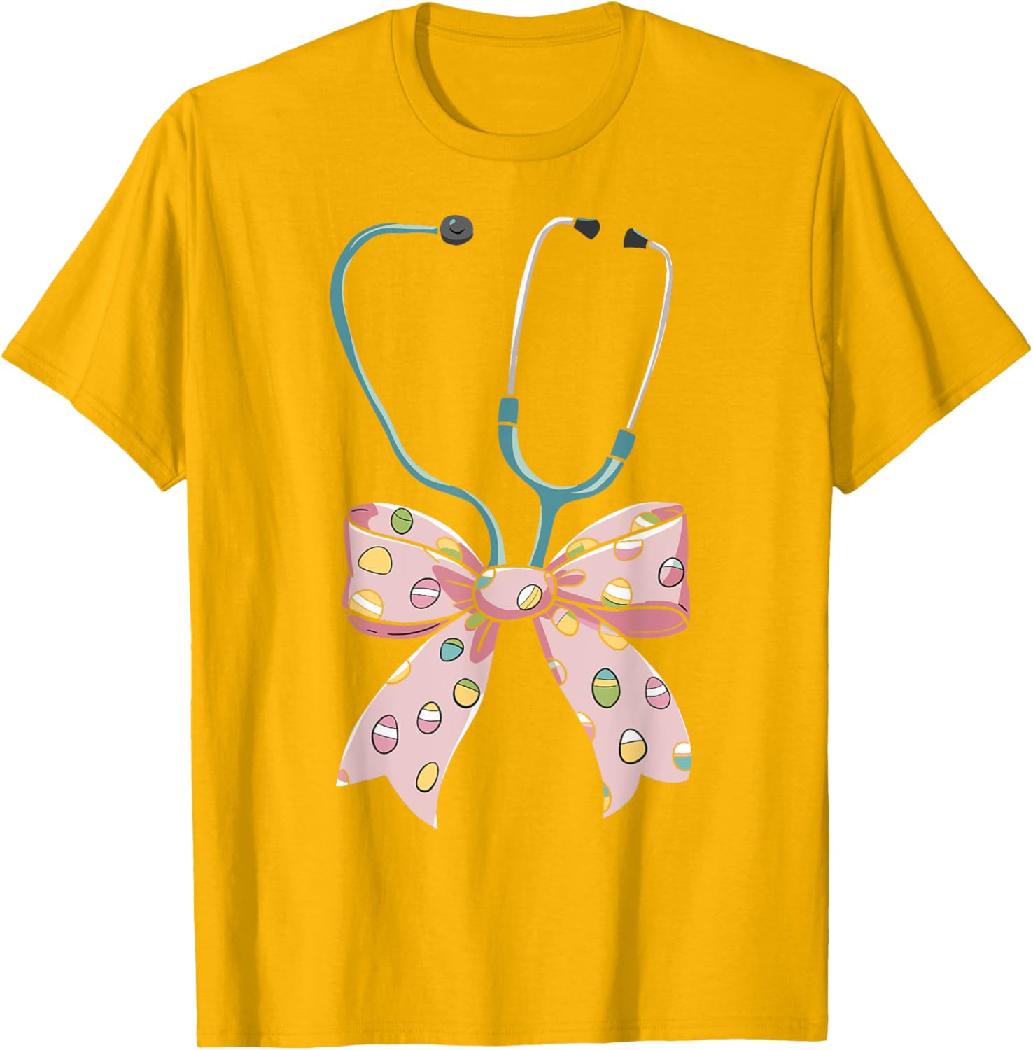 Nurse Coquette Bow Easter Bunny Eggs Ear Nursing Doctor Cute T-Shirt