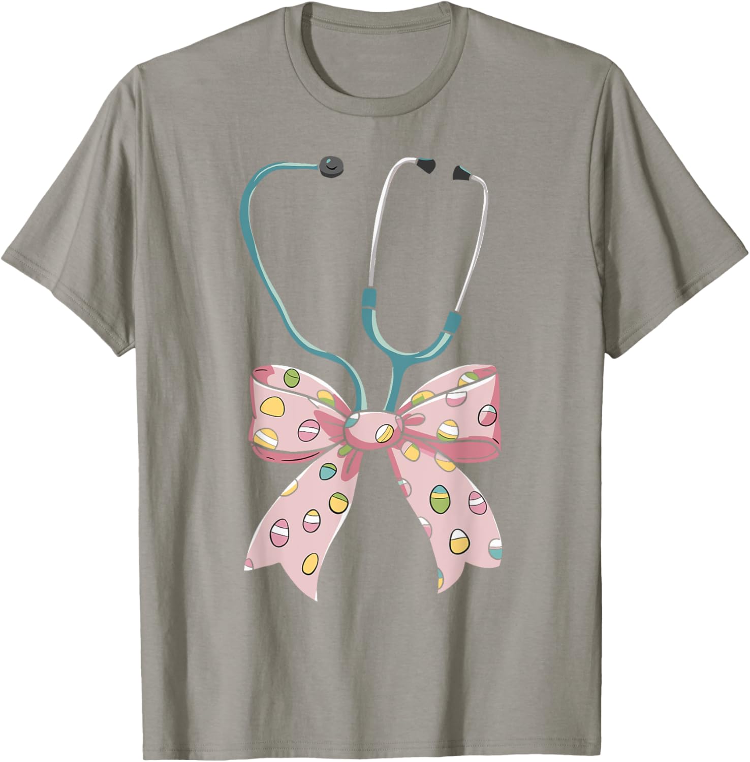 Nurse Coquette Bow Easter Bunny Eggs Ear Nursing Doctor Cute T-Shirt