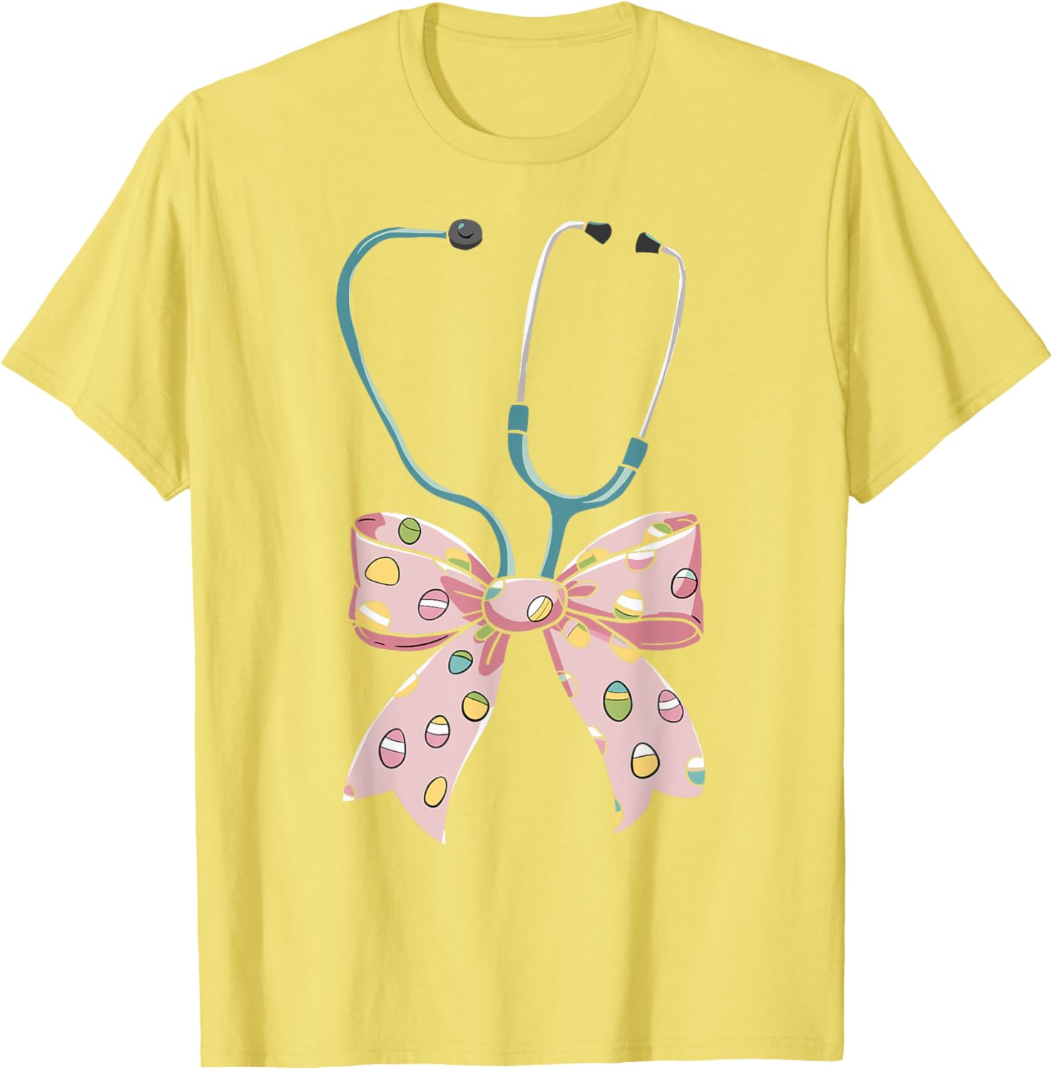 Nurse Coquette Bow Easter Bunny Eggs Ear Nursing Doctor Cute T-Shirt