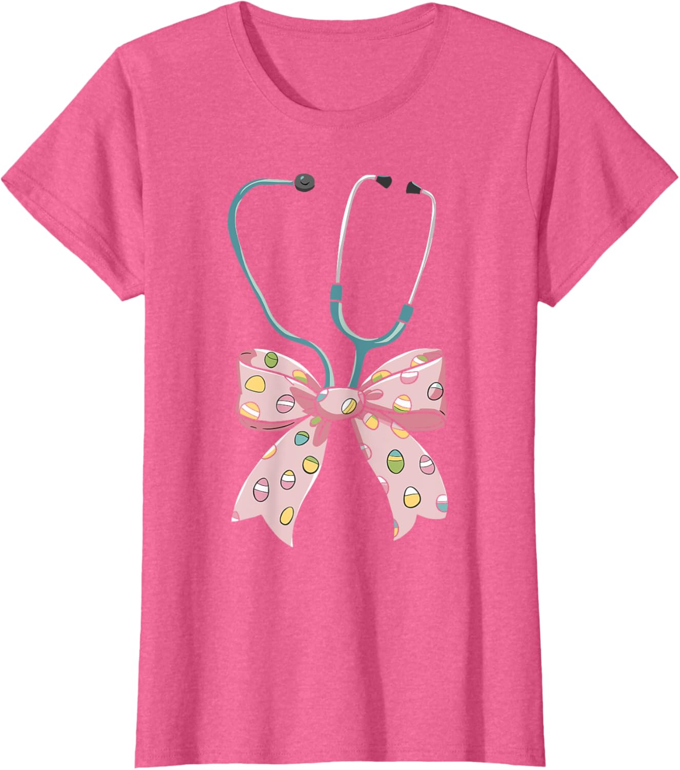 Nurse Coquette Bow Easter Bunny Eggs Ear Nursing Doctor Cute T-Shirt