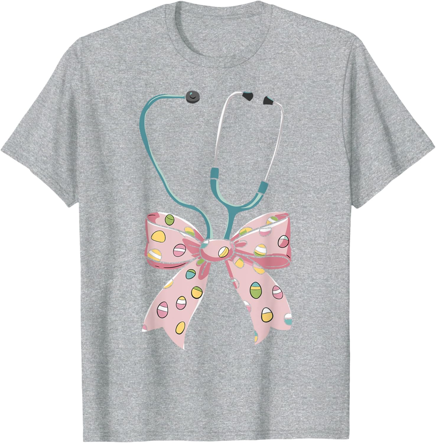 Nurse Coquette Bow Easter Bunny Eggs Ear Nursing Doctor Cute T-Shirt