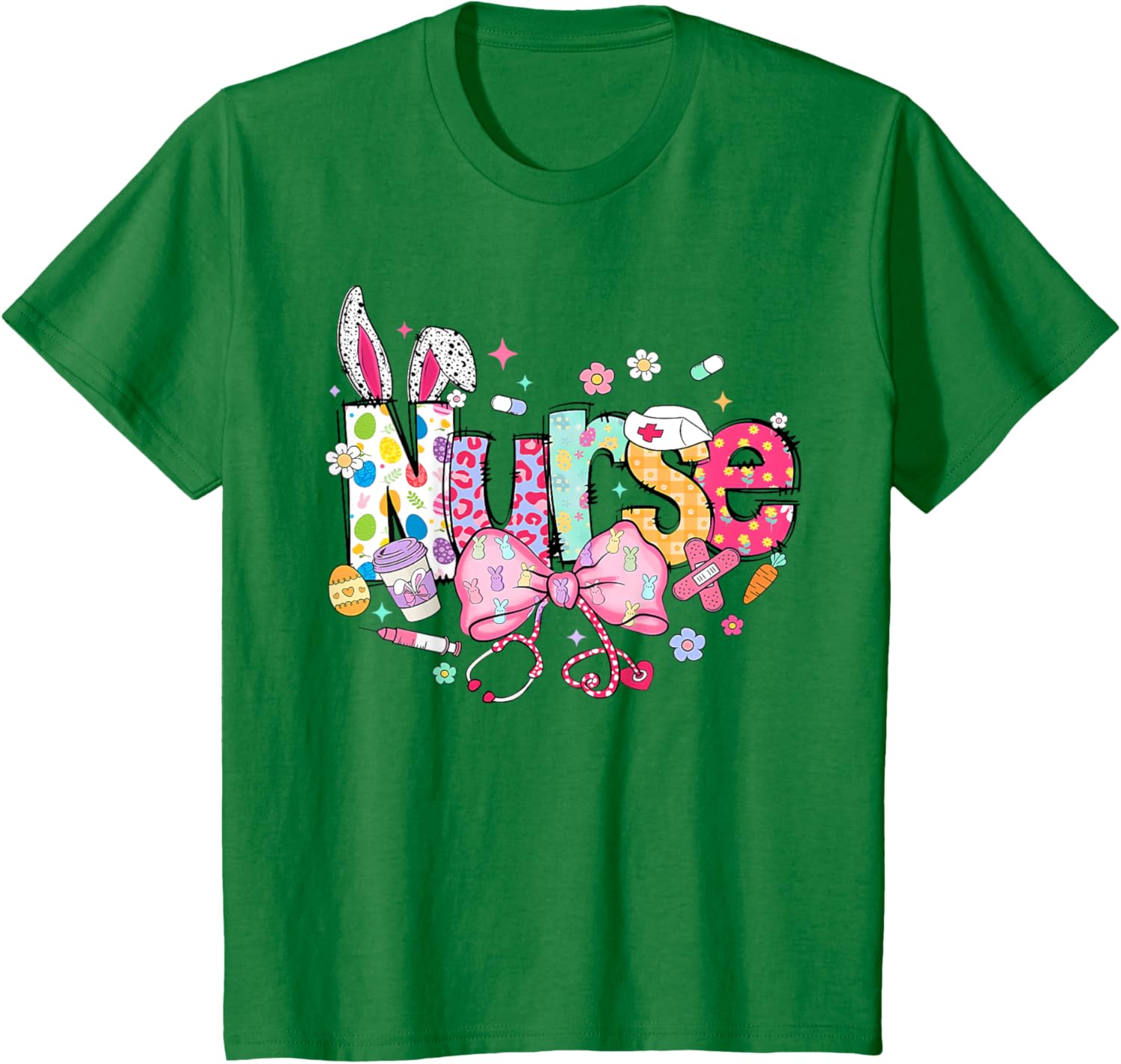 Nurse Easter Day Cute Coquette Stethoscope Nursing Easter T-Shirt