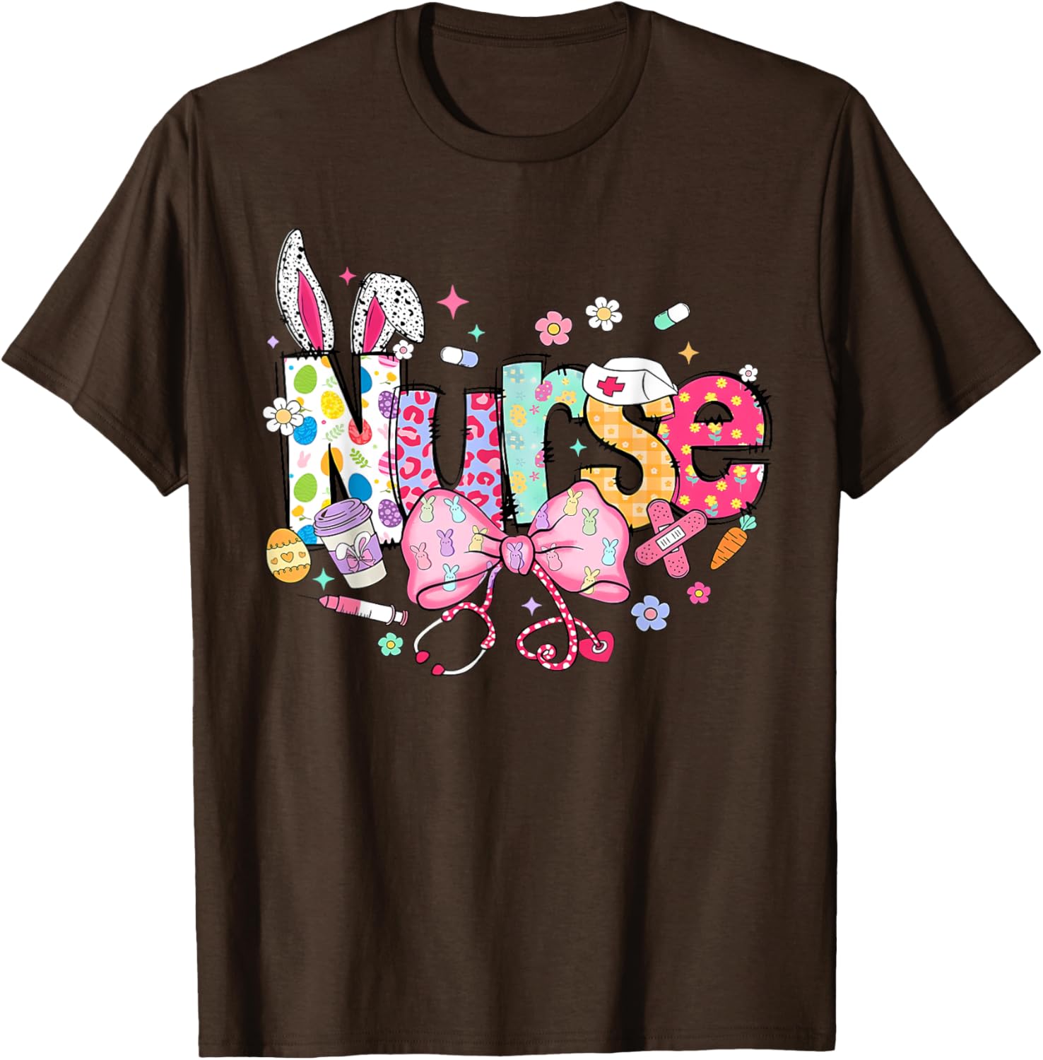 Nurse Easter Day Cute Coquette Stethoscope Nursing Easter T-Shirt