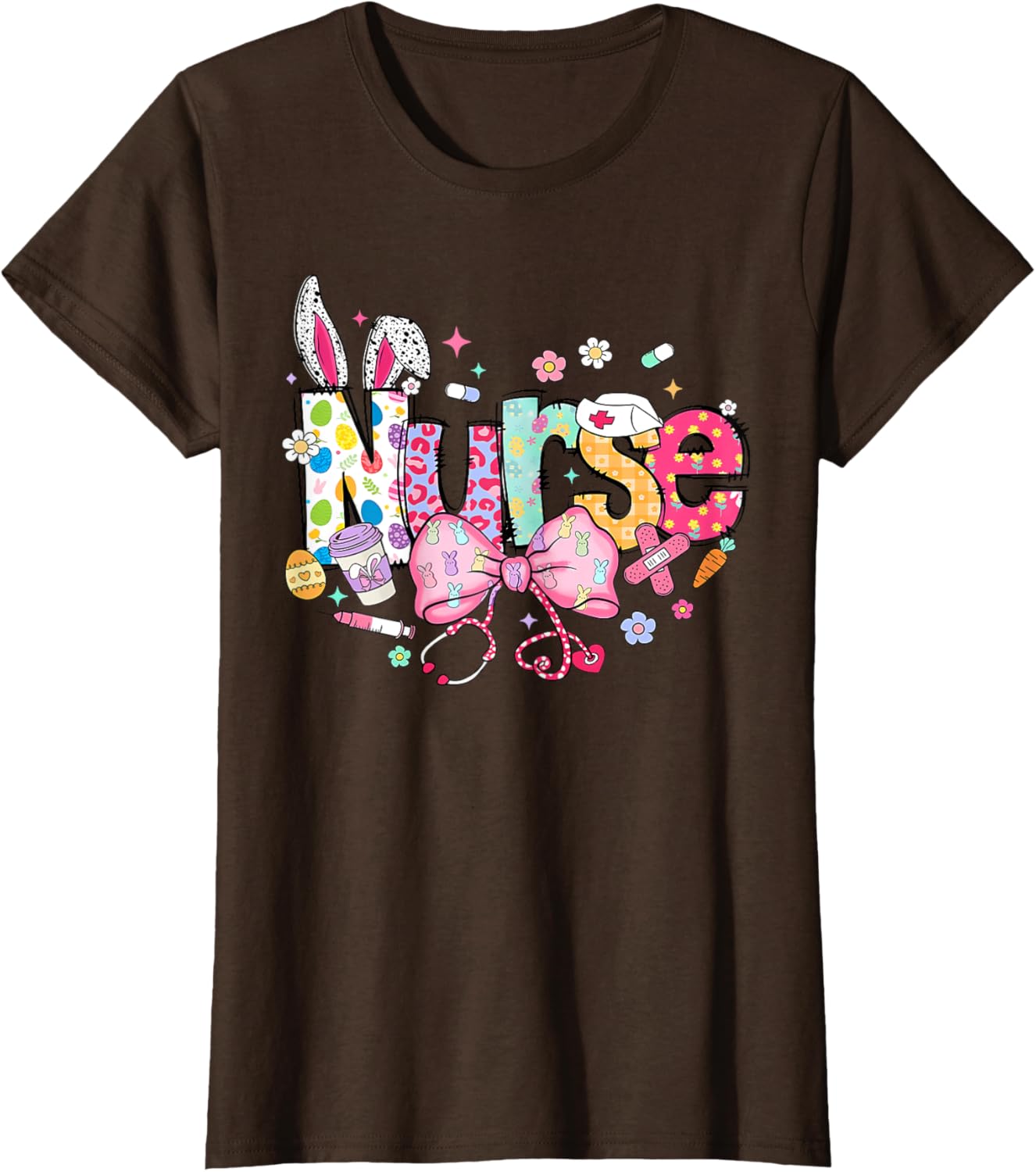 Nurse Easter Day Cute Coquette Stethoscope Nursing Easter T-Shirt