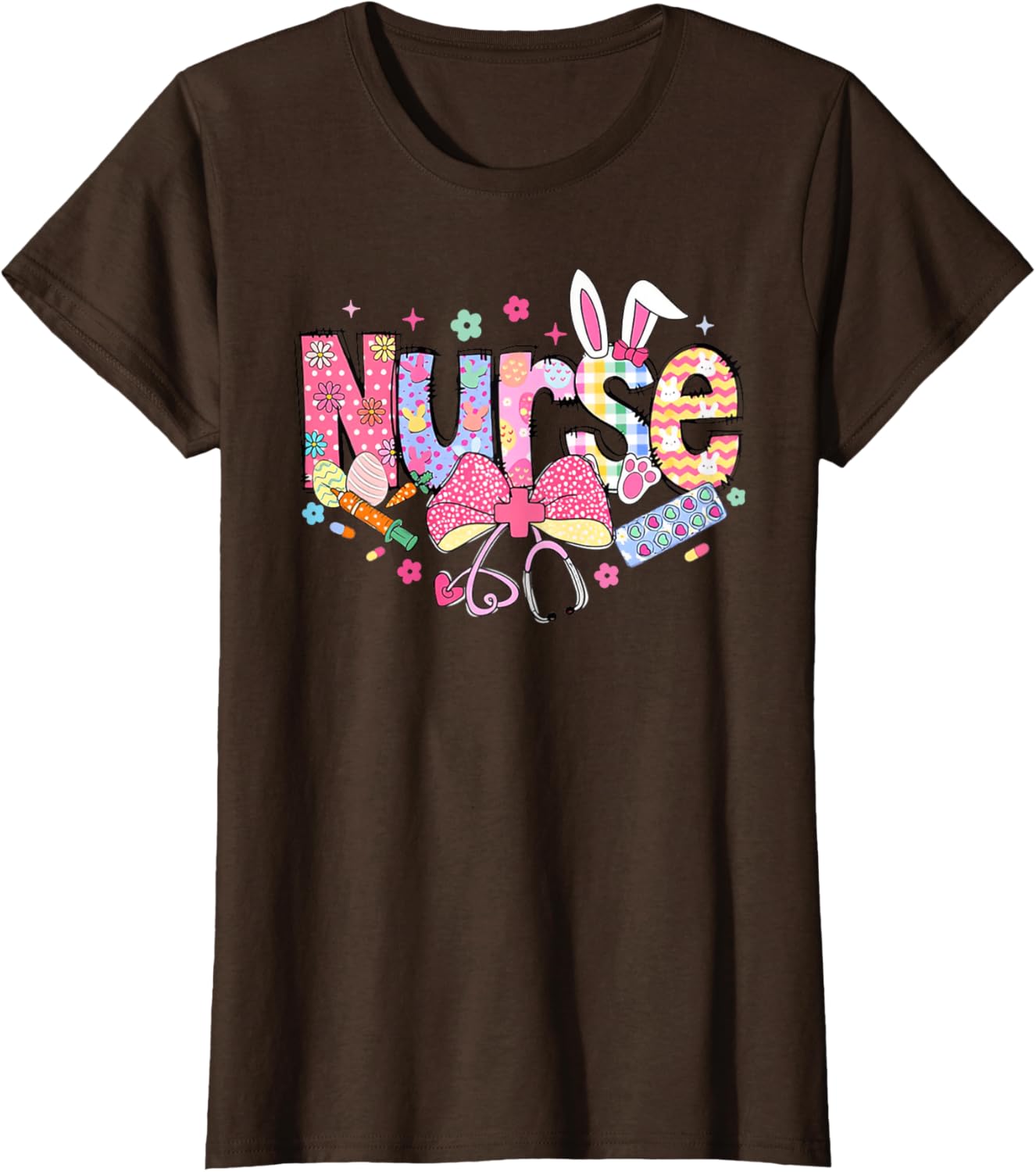 Nurse Easter Day Cute Coquette Stethoscope Nursing Easter T-Shirt