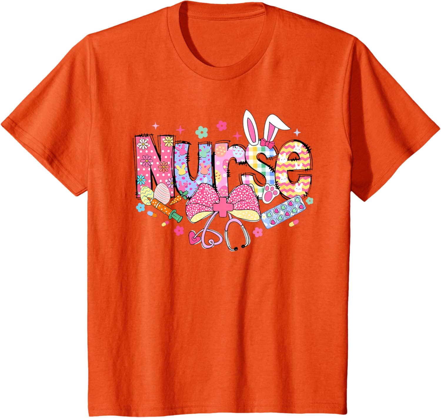 Nurse Easter Day Cute Coquette Stethoscope Nursing Easter T-Shirt