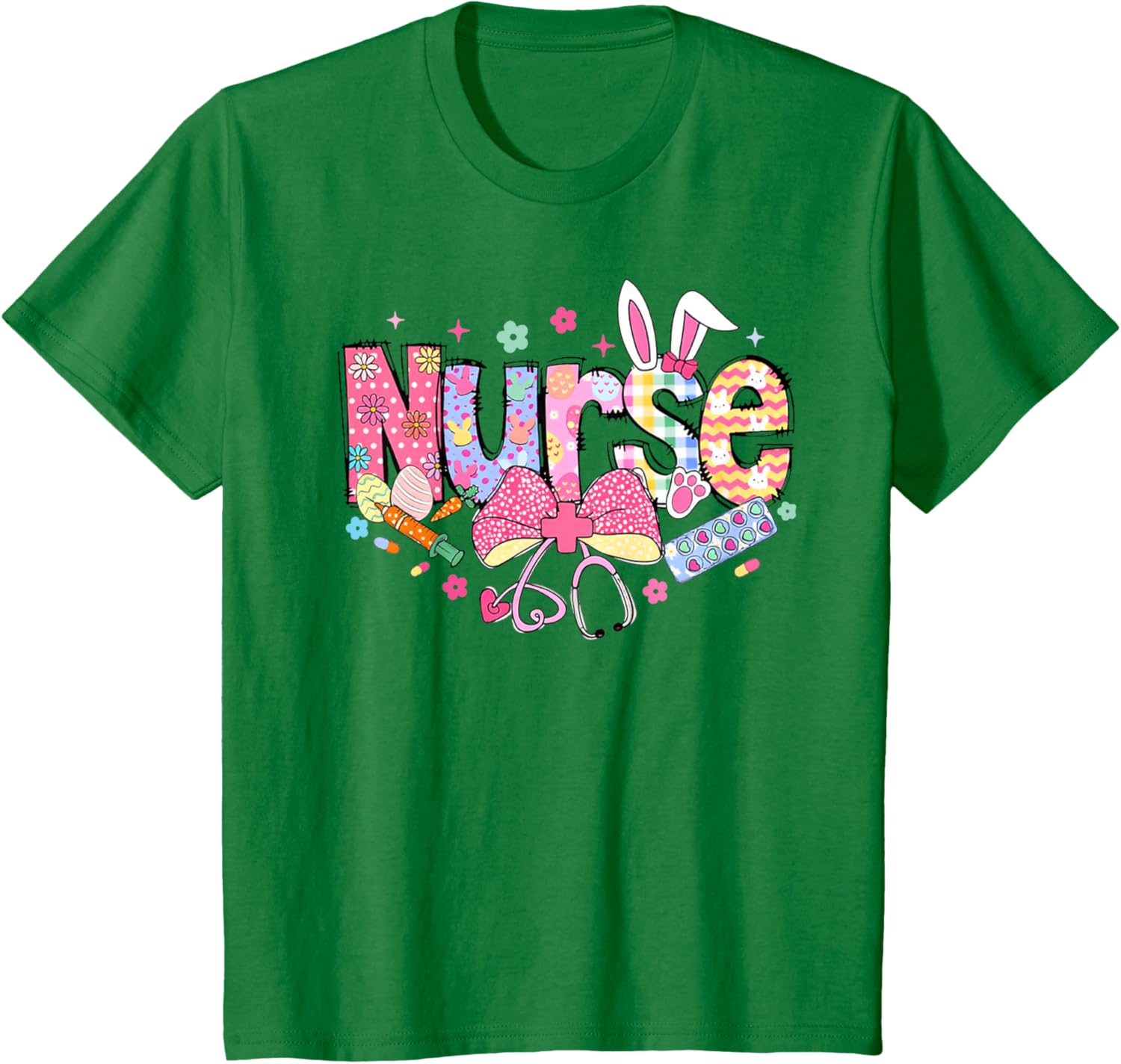 Nurse Easter Day Cute Coquette Stethoscope Nursing Easter T-Shirt