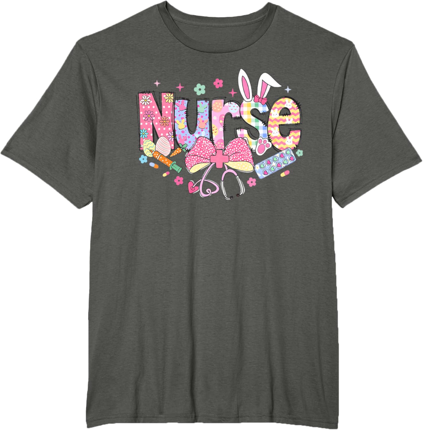 Nurse Easter Day Cute Coquette Stethoscope Nursing Easter T-Shirt