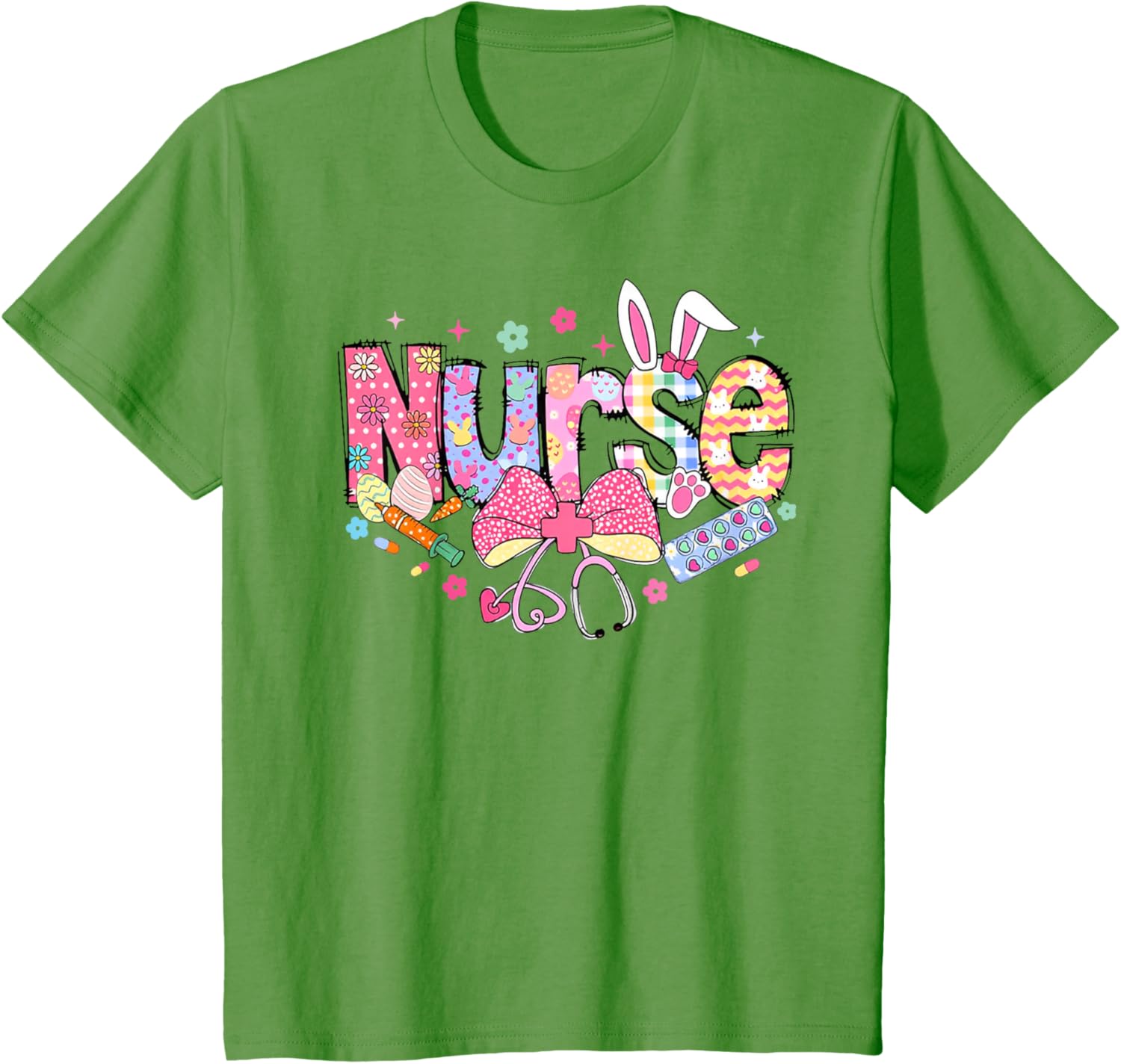 Nurse Easter Day Cute Coquette Stethoscope Nursing Easter T-Shirt