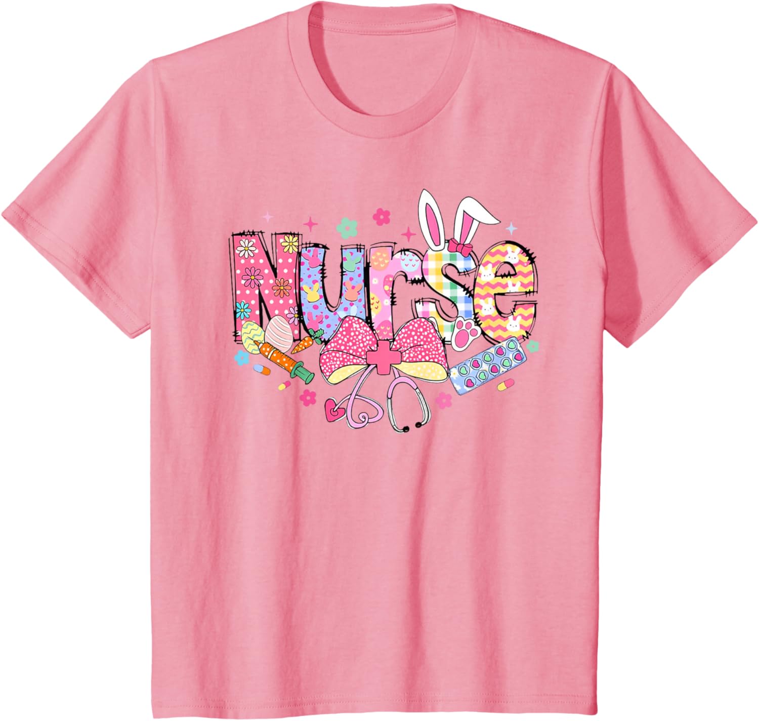 Nurse Easter Day Cute Coquette Stethoscope Nursing Easter T-Shirt