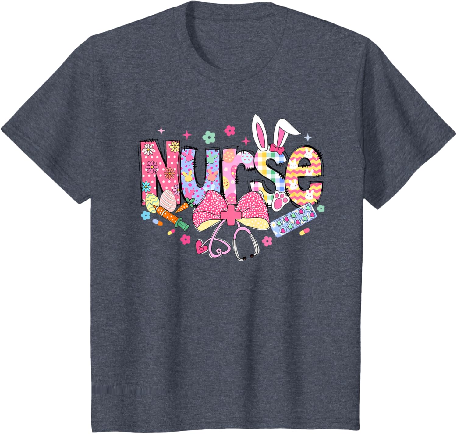 Nurse Easter Day Cute Coquette Stethoscope Nursing Easter T-Shirt