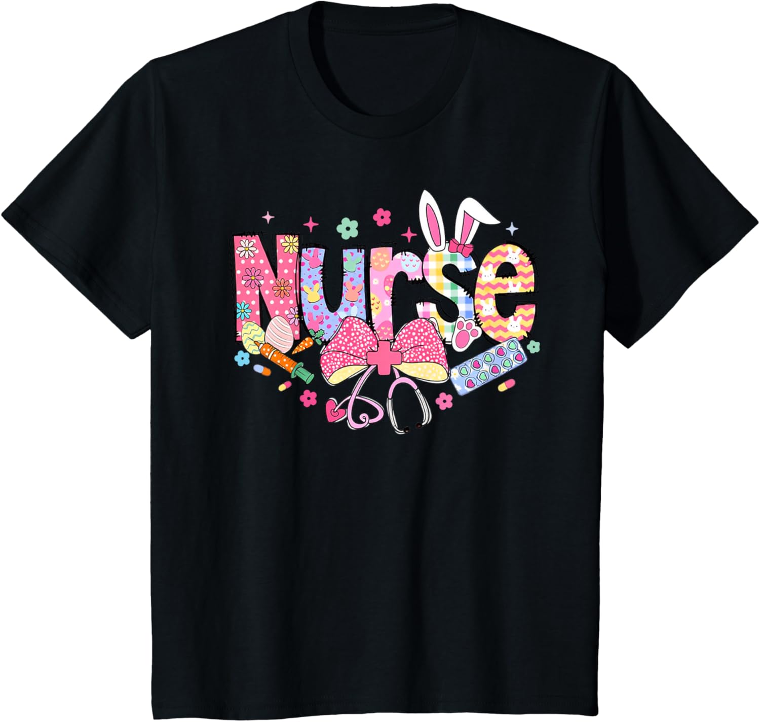 Nurse Easter Day Cute Coquette Stethoscope Nursing Easter T-Shirt