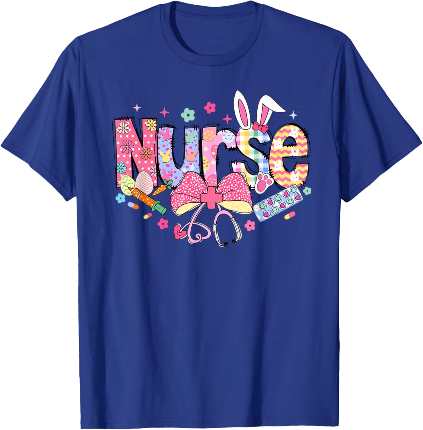 Nurse Easter Day Cute Coquette Stethoscope Nursing Easter T-Shirt