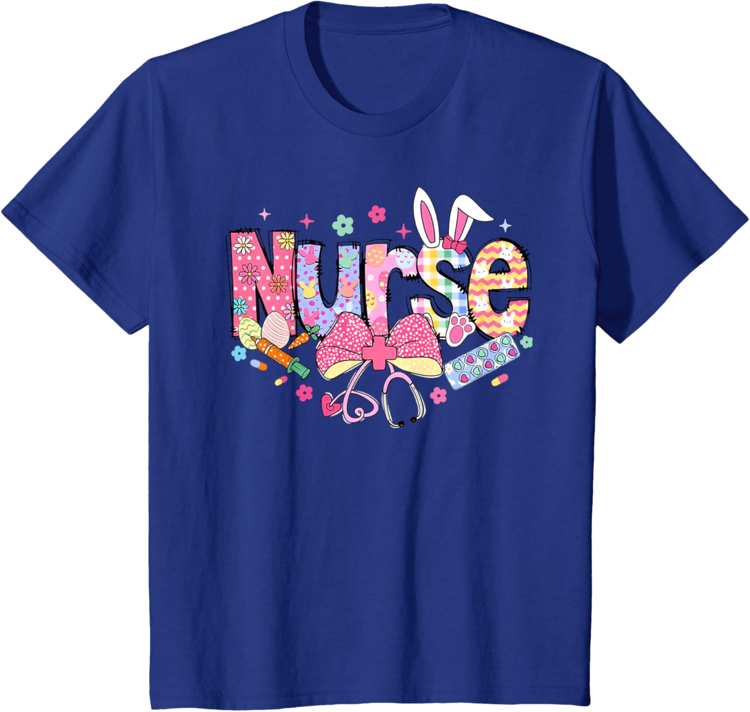 Nurse Easter Day Cute Coquette Stethoscope Nursing Easter T-Shirt