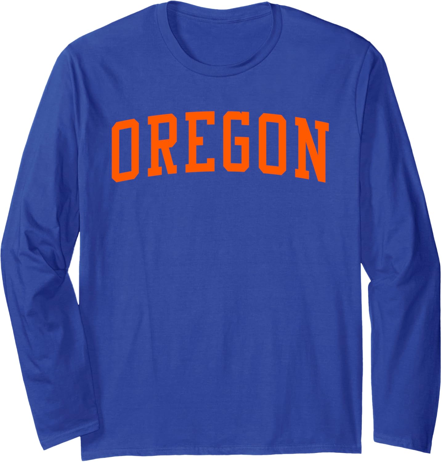 Oregon OR Varsity Style Beaver State Throwback Orange Design Long Sleeve T-Shirt