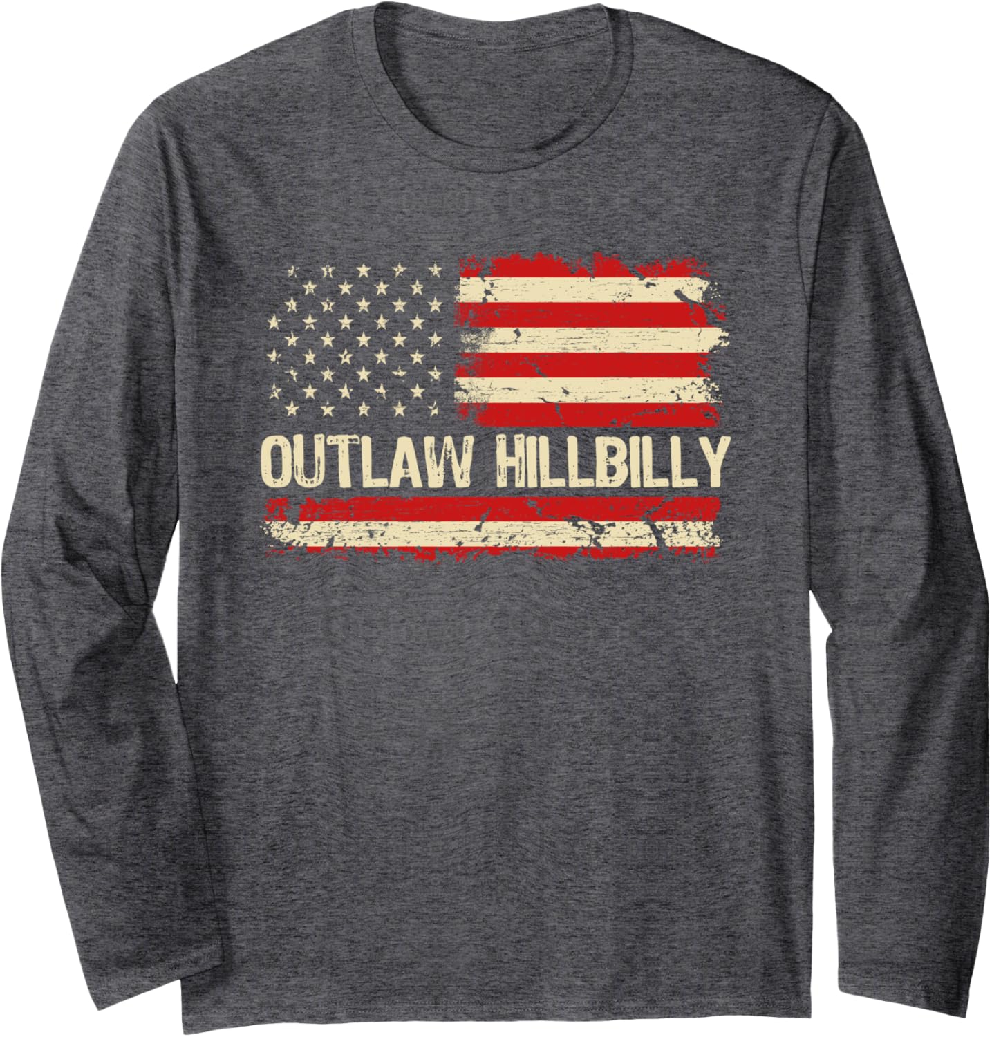 Outlaw Hillbilly Funny Vote Trump Vance Trump 2024 Flag Long Sleeve T-Shirt