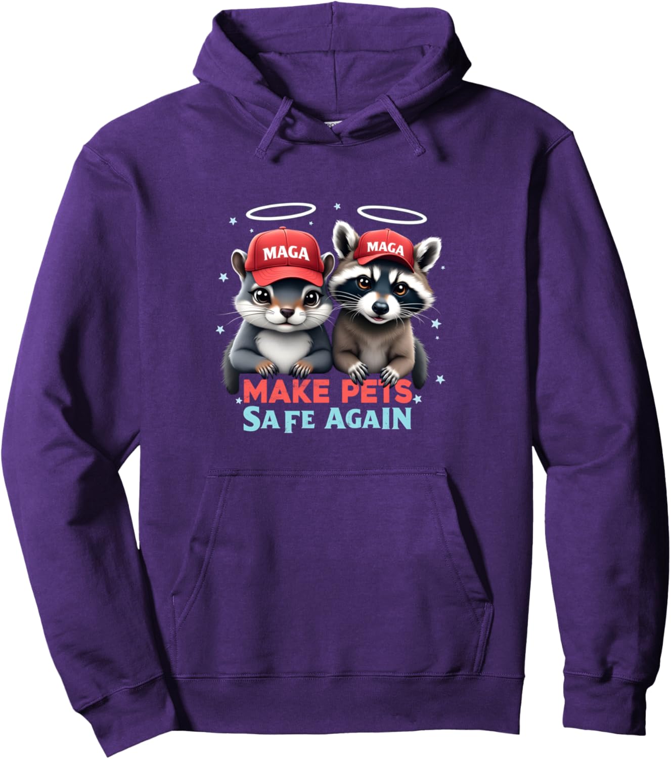 P Nut The Squirrel & Fred The Raccoon Make Pets Safe Again Pullover Hoodie