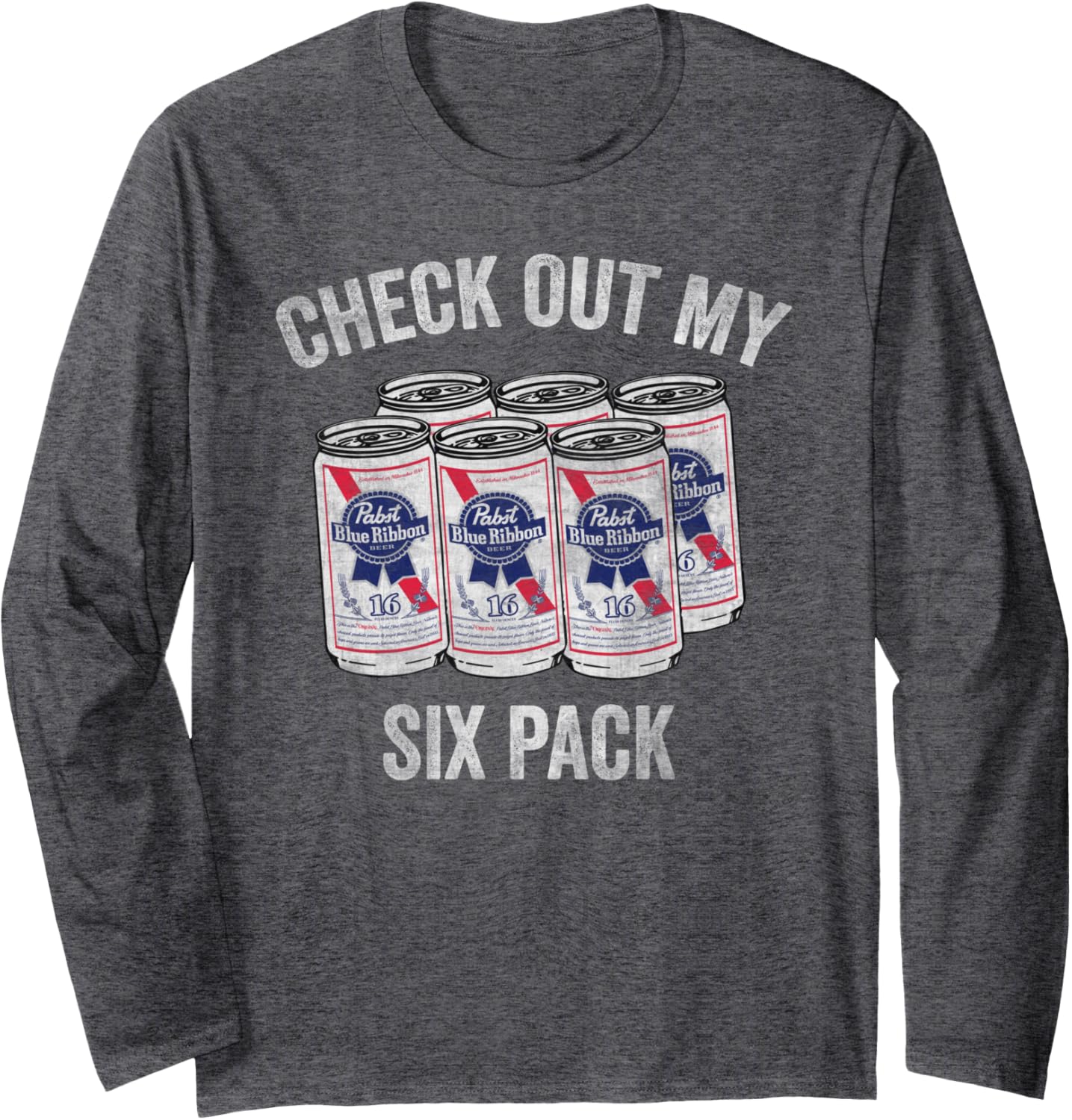 Pabst Check Out My Six Pack Long Sleeve T-Shirt