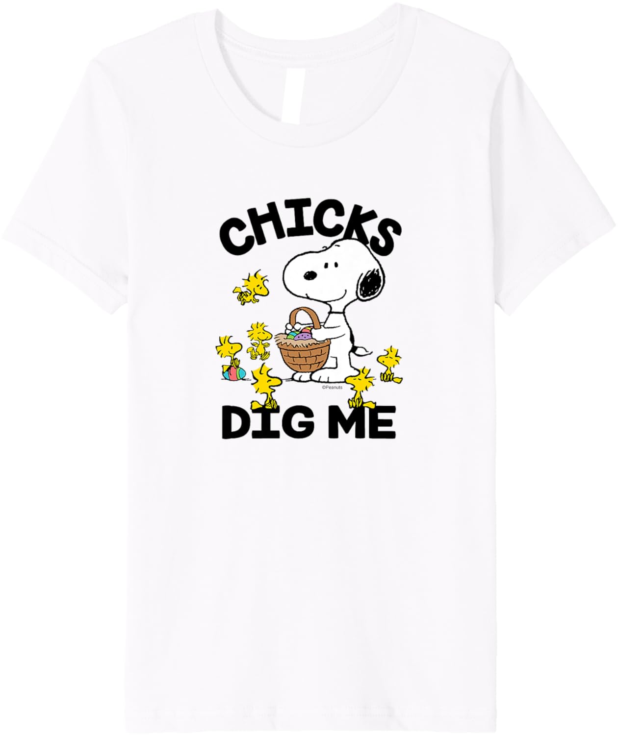 Peanuts - Snoopy Woodstock Easter Egg Basket Chicks Dig Me Premium T-Shirt