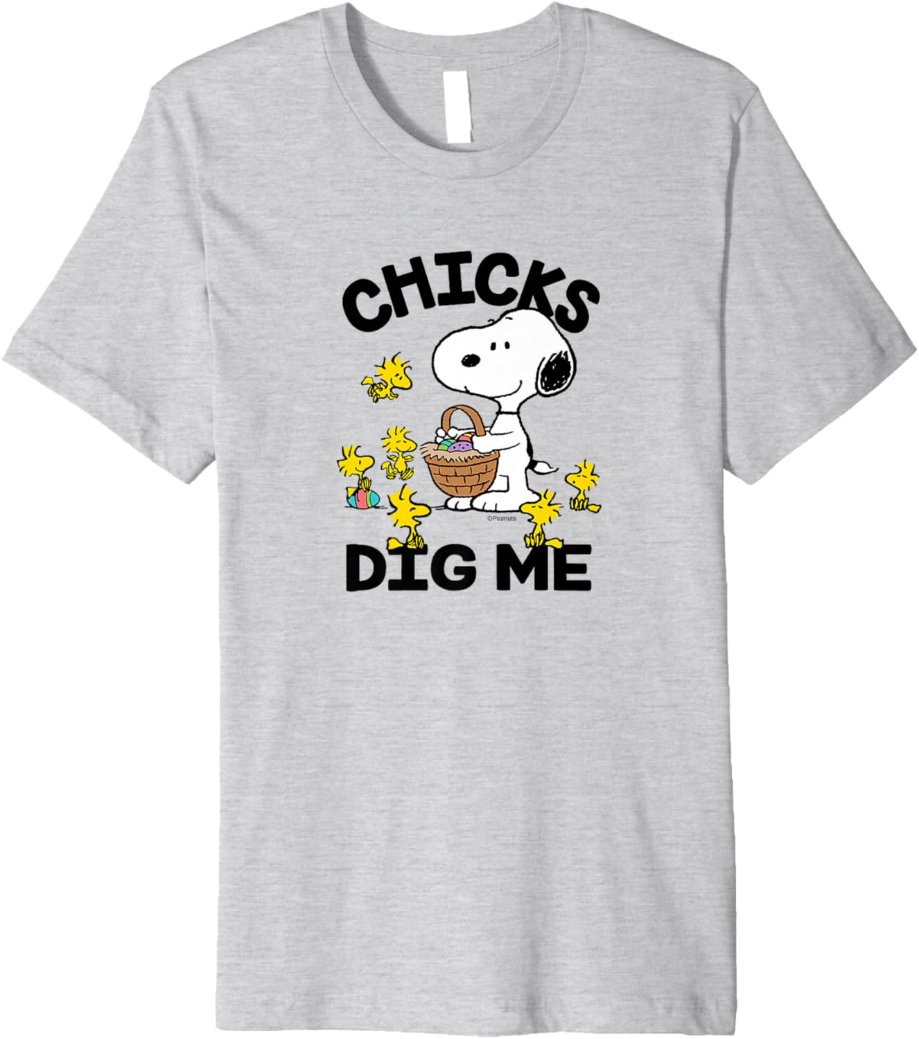 Peanuts - Snoopy Woodstock Easter Egg Basket Chicks Dig Me Premium T-Shirt