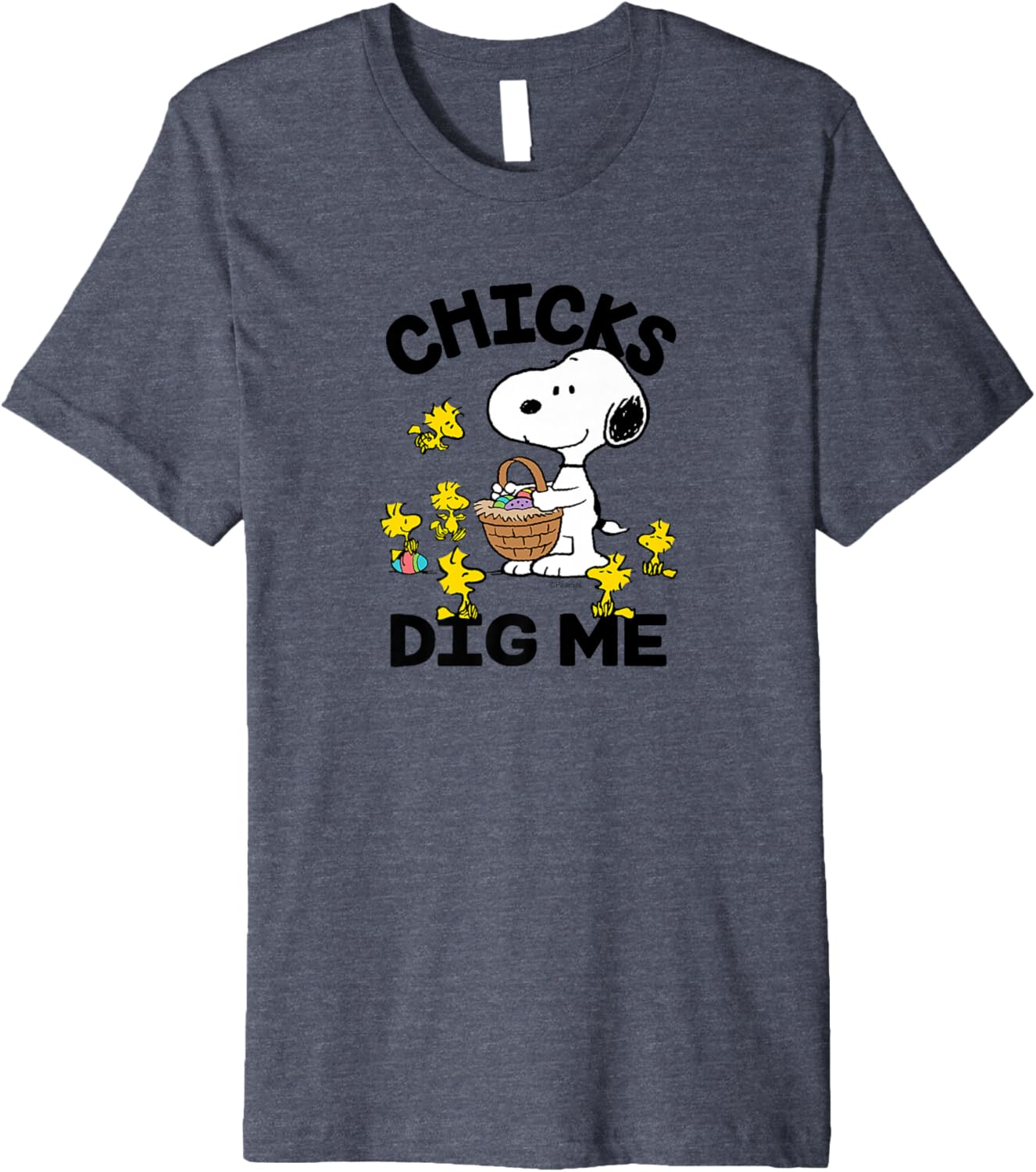 Peanuts - Snoopy Woodstock Easter Egg Basket Chicks Dig Me Premium T-Shirt