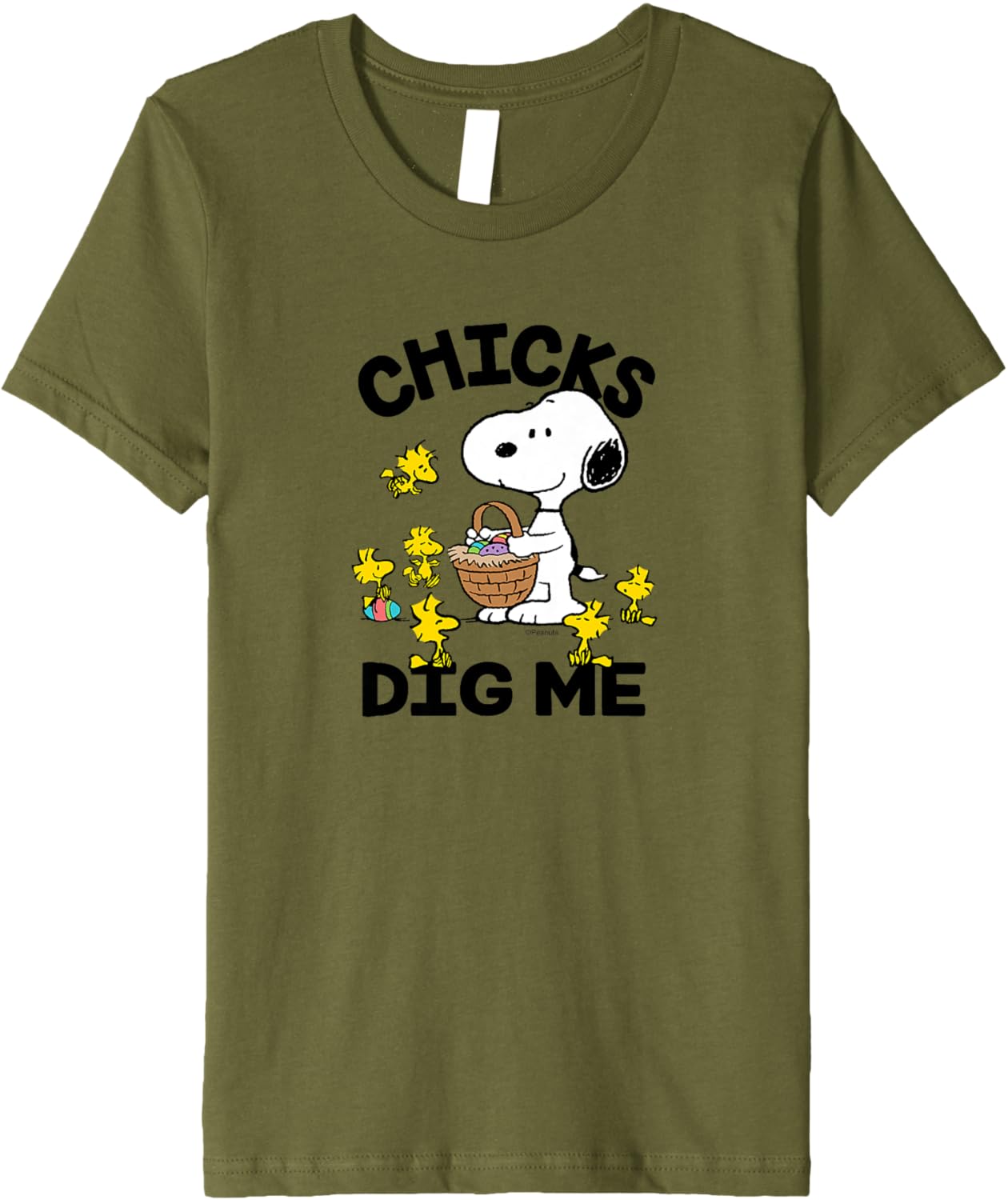 Peanuts - Snoopy Woodstock Easter Egg Basket Chicks Dig Me Premium T-Shirt