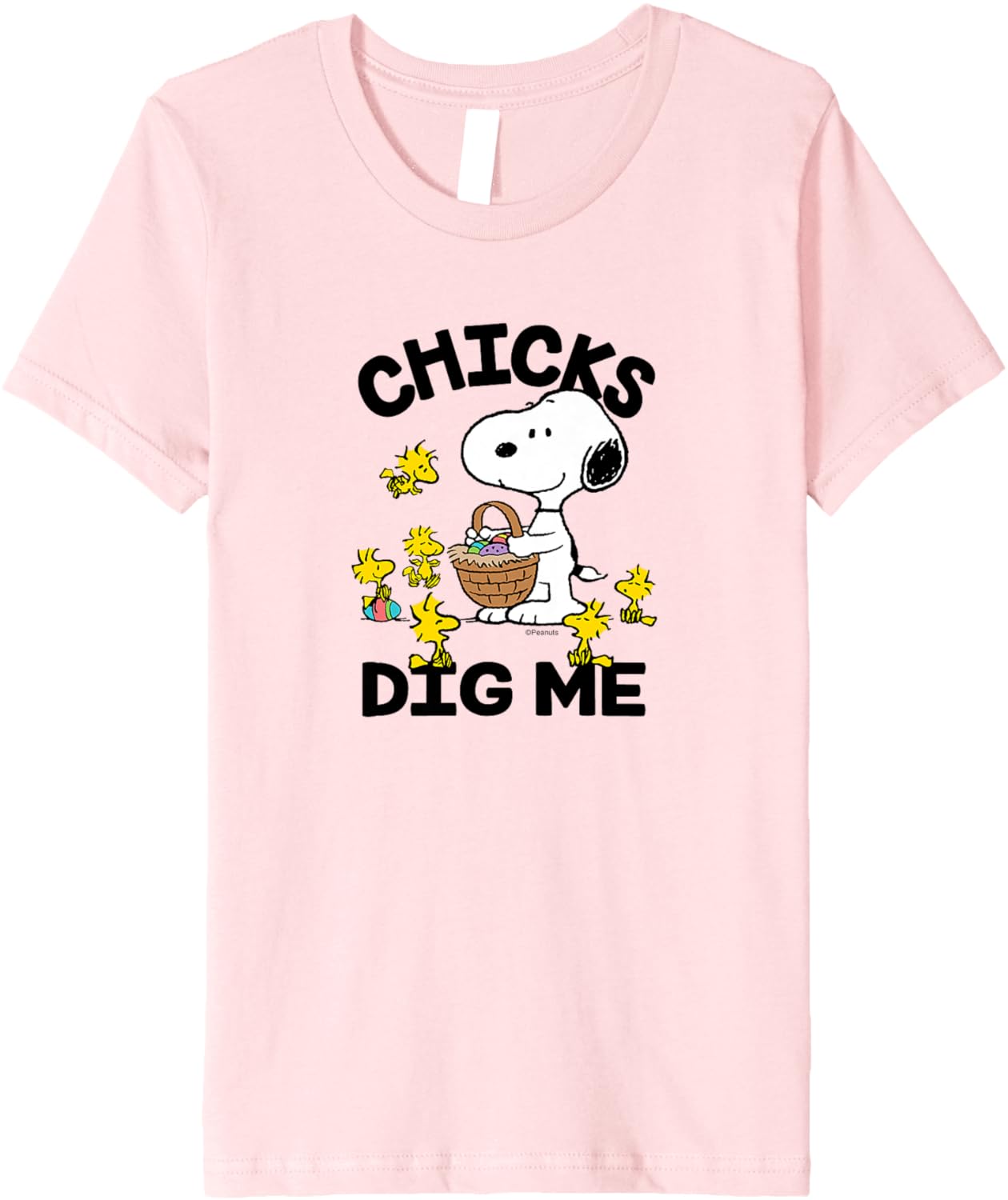 Peanuts - Snoopy Woodstock Easter Egg Basket Chicks Dig Me Premium T-Shirt