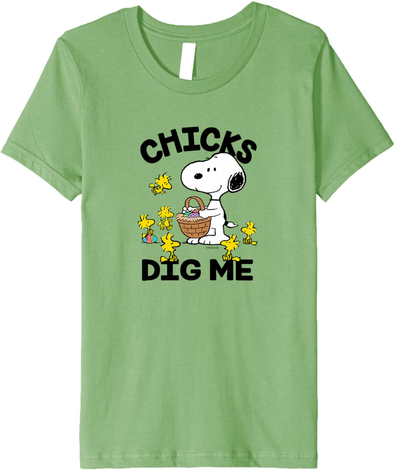 Peanuts - Snoopy Woodstock Easter Egg Basket Chicks Dig Me Premium T-Shirt