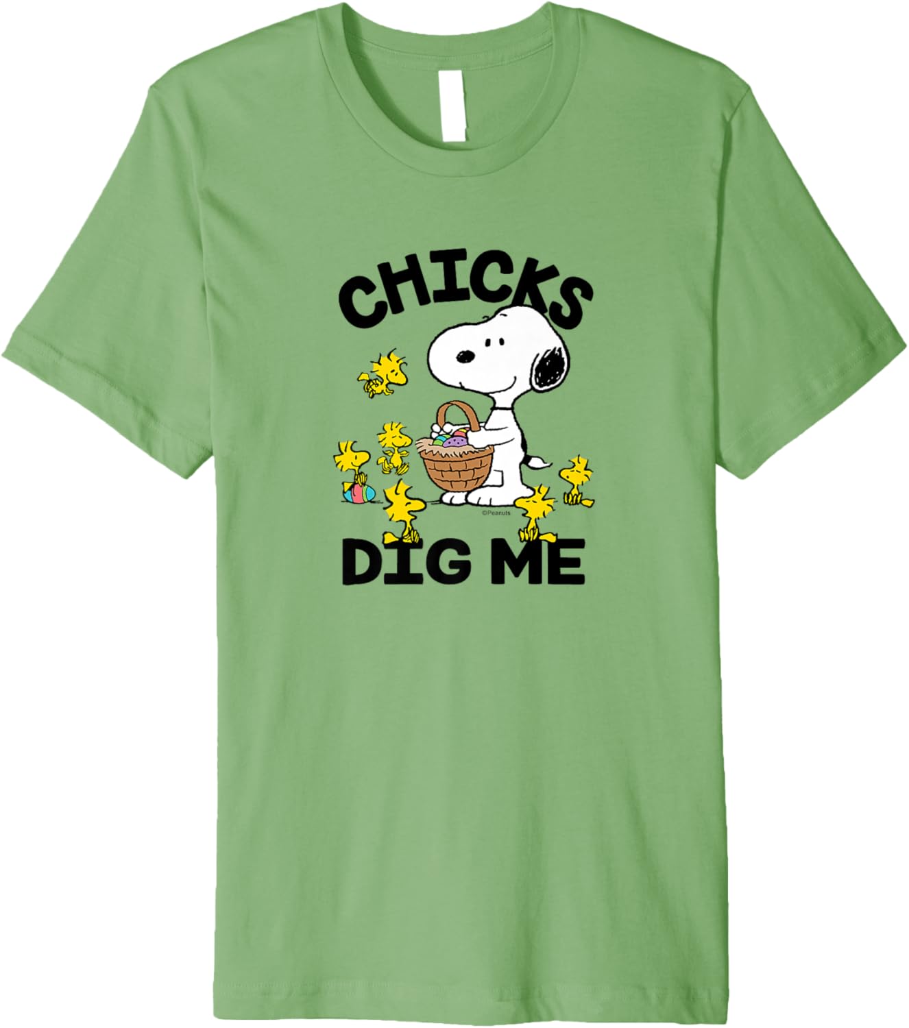 Peanuts - Snoopy Woodstock Easter Egg Basket Chicks Dig Me Premium T-Shirt