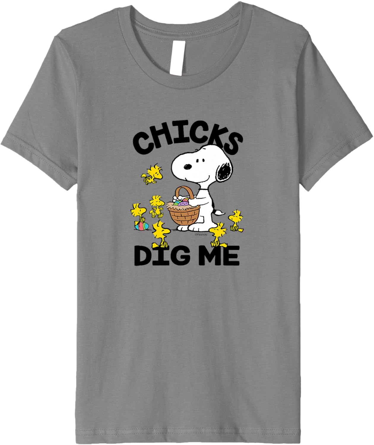 Peanuts - Snoopy Woodstock Easter Egg Basket Chicks Dig Me Premium T-Shirt