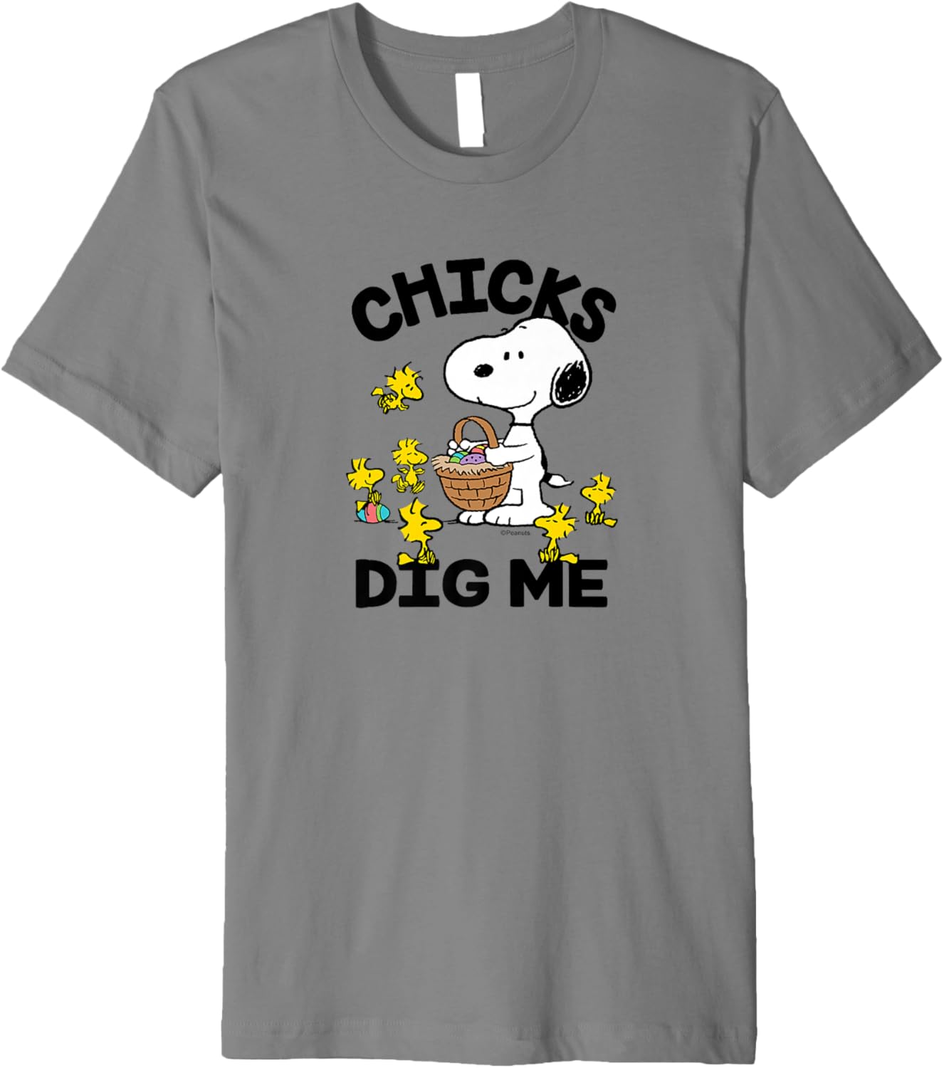 Peanuts - Snoopy Woodstock Easter Egg Basket Chicks Dig Me Premium T-Shirt