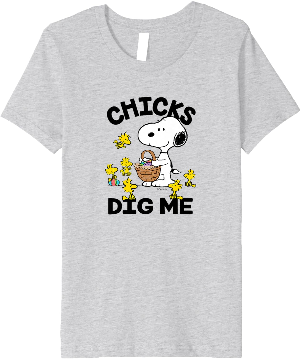 Peanuts - Snoopy Woodstock Easter Egg Basket Chicks Dig Me Premium T-Shirt