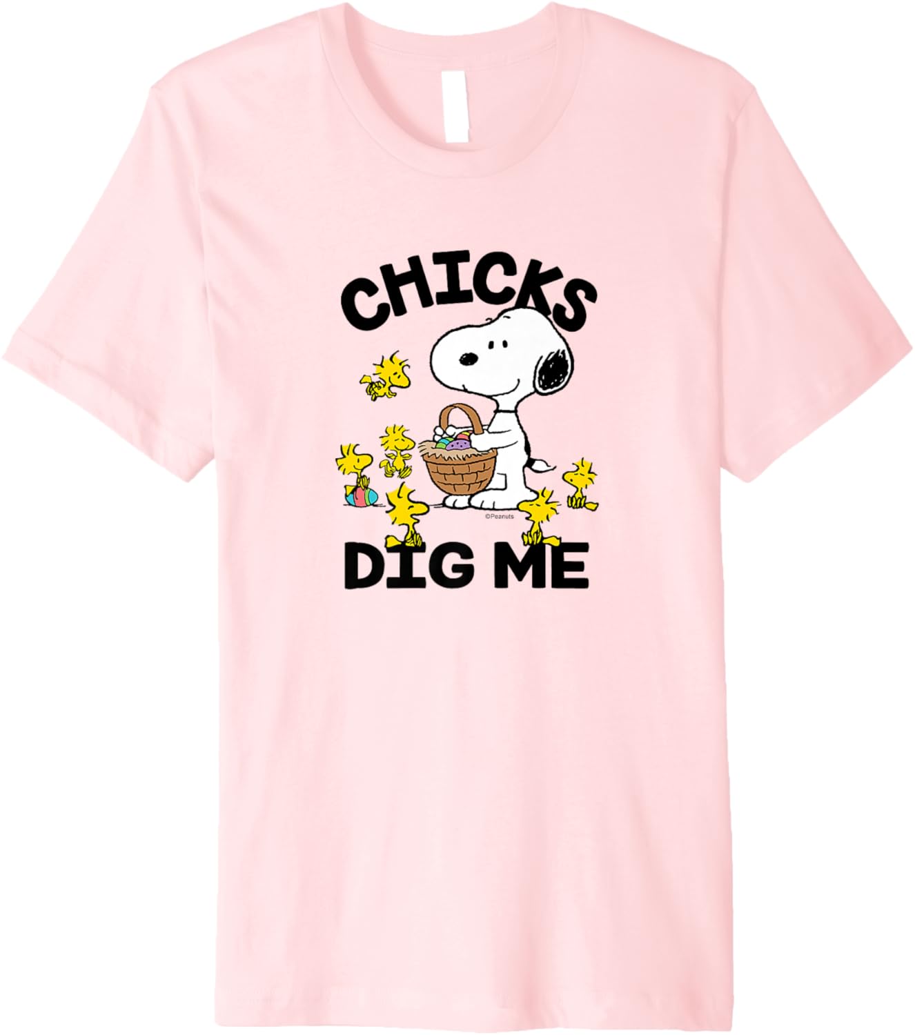 Peanuts - Snoopy Woodstock Easter Egg Basket Chicks Dig Me Premium T-Shirt