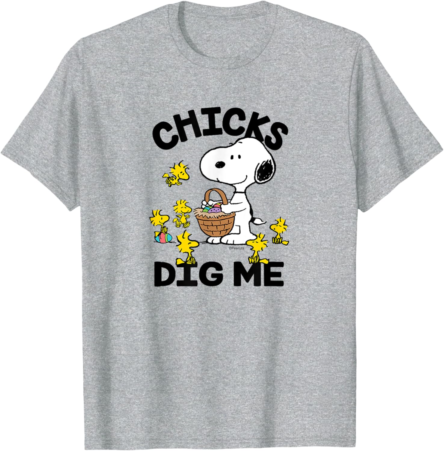 Peanuts - Snoopy Woodstock Easter Egg Basket Chicks Dig Me T-Shirt