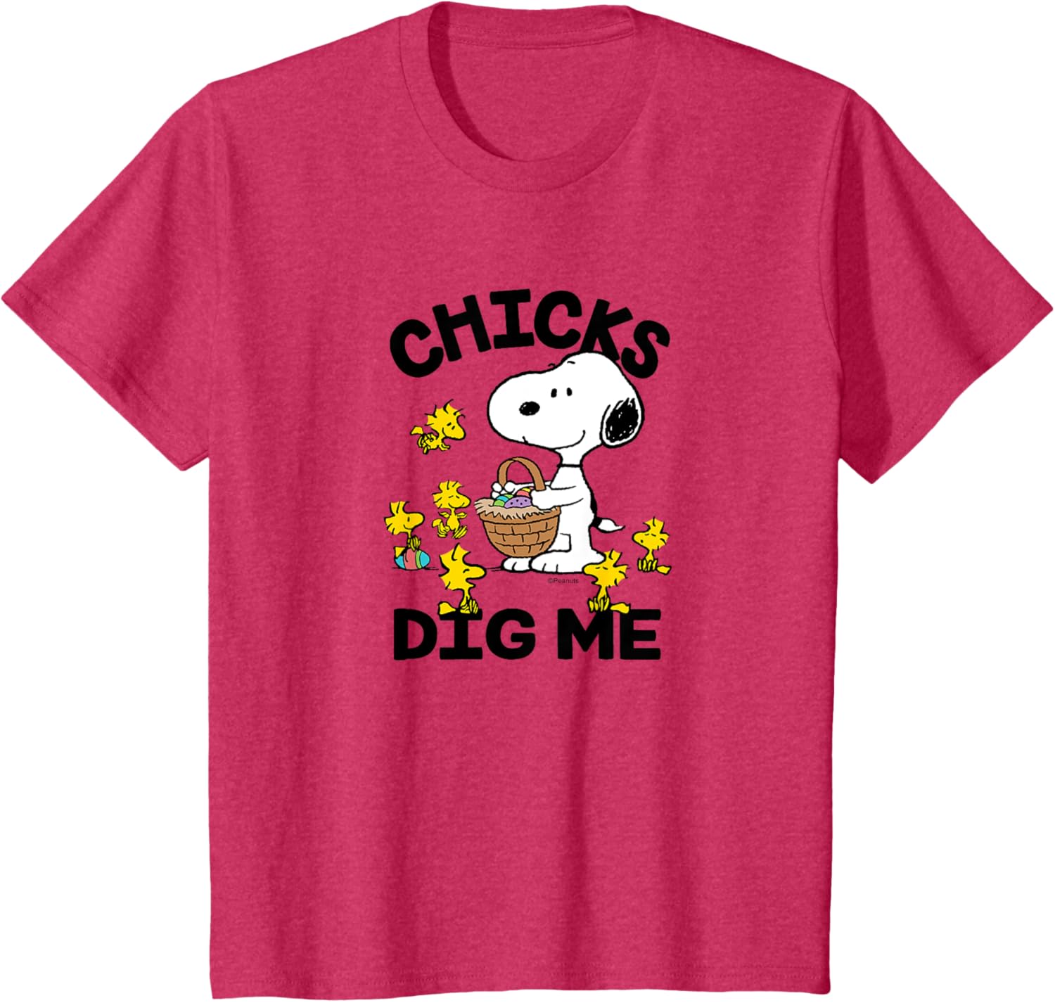 Peanuts - Snoopy Woodstock Easter Egg Basket Chicks Dig Me T-Shirt